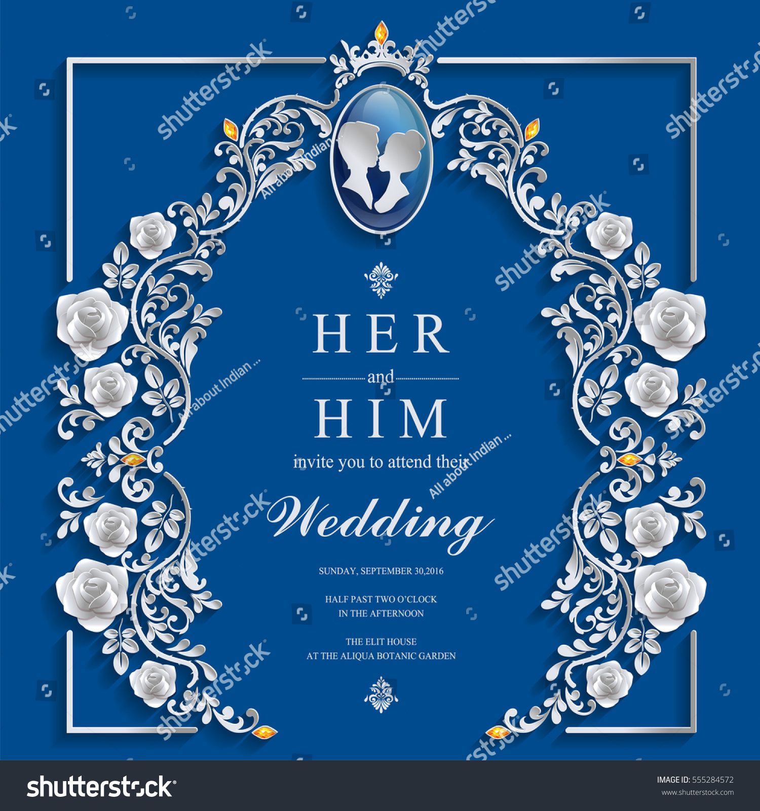 Wedding Invitation Card Templates Paper Art Stock Vector Royalty Free 555284572