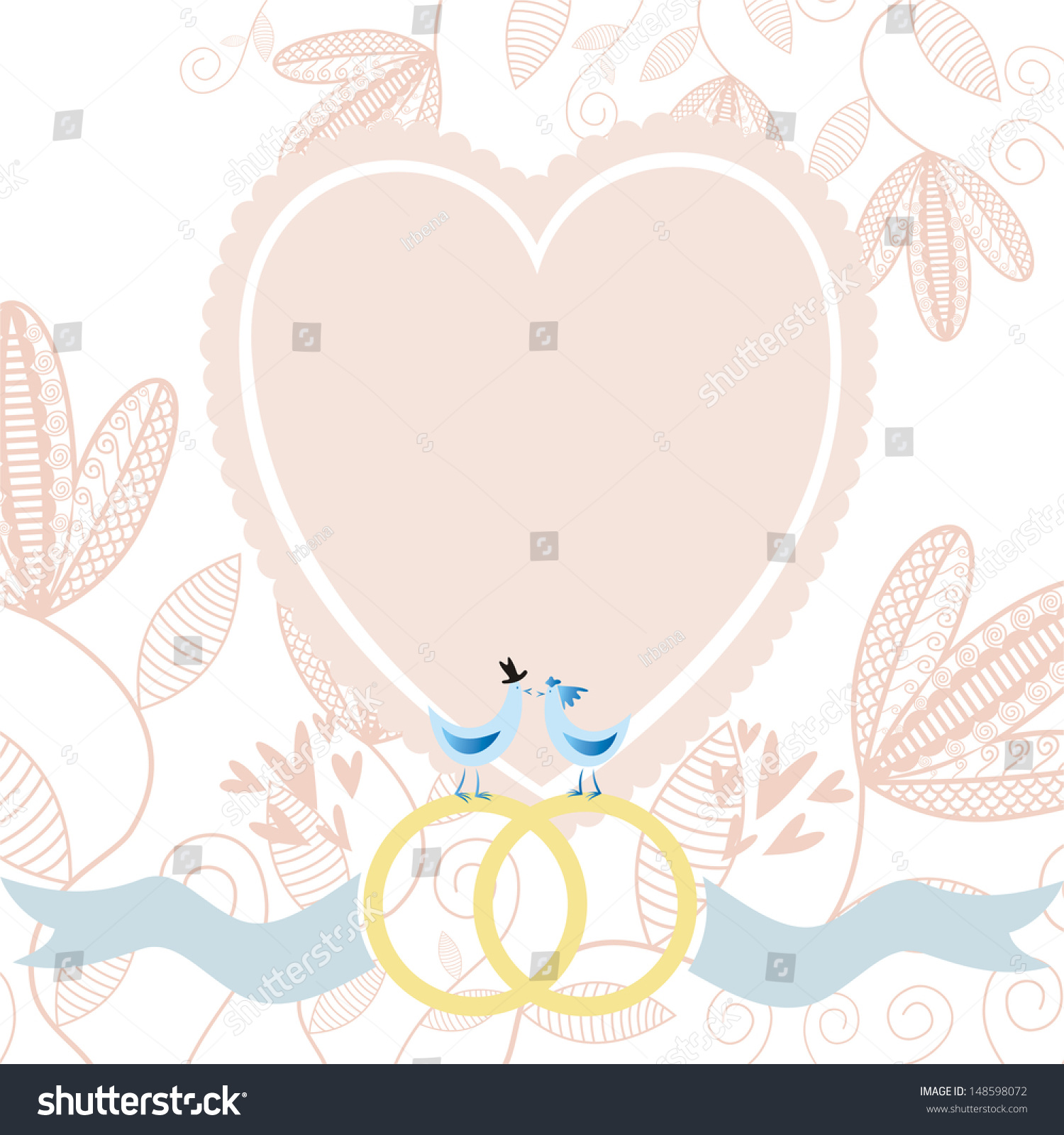 Wedding Invitation Card Vector Illustration Stock Vector (Royalty Free