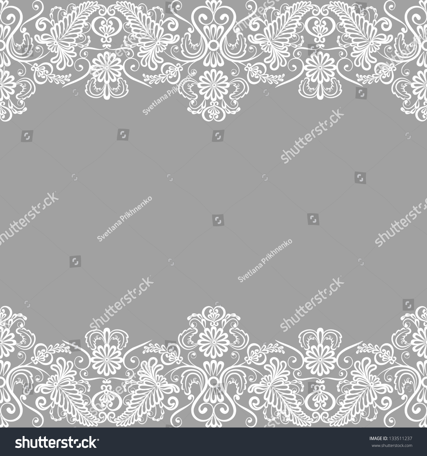 Wedding Invitation Greeting Card Lace Border Vectores En 