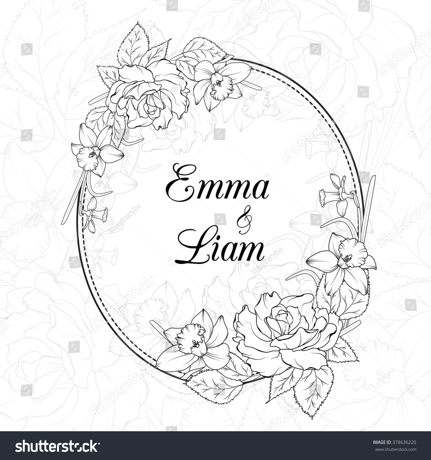 wedding border black and white