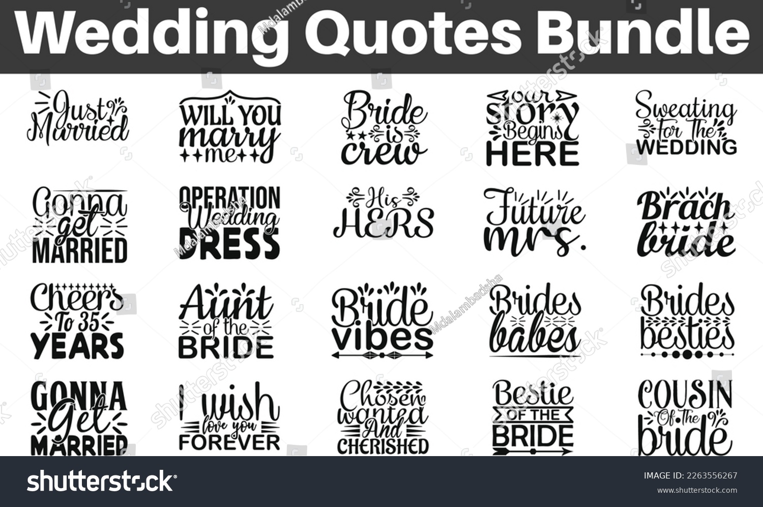 SVG of Wedding Quotes Bundle, Wedding quotes SVG cut files, Wedding quotes t shirt designs, Wedding cut files Bundle of SVG eps Files for Cutting Machines Cameo Cricut. svg
