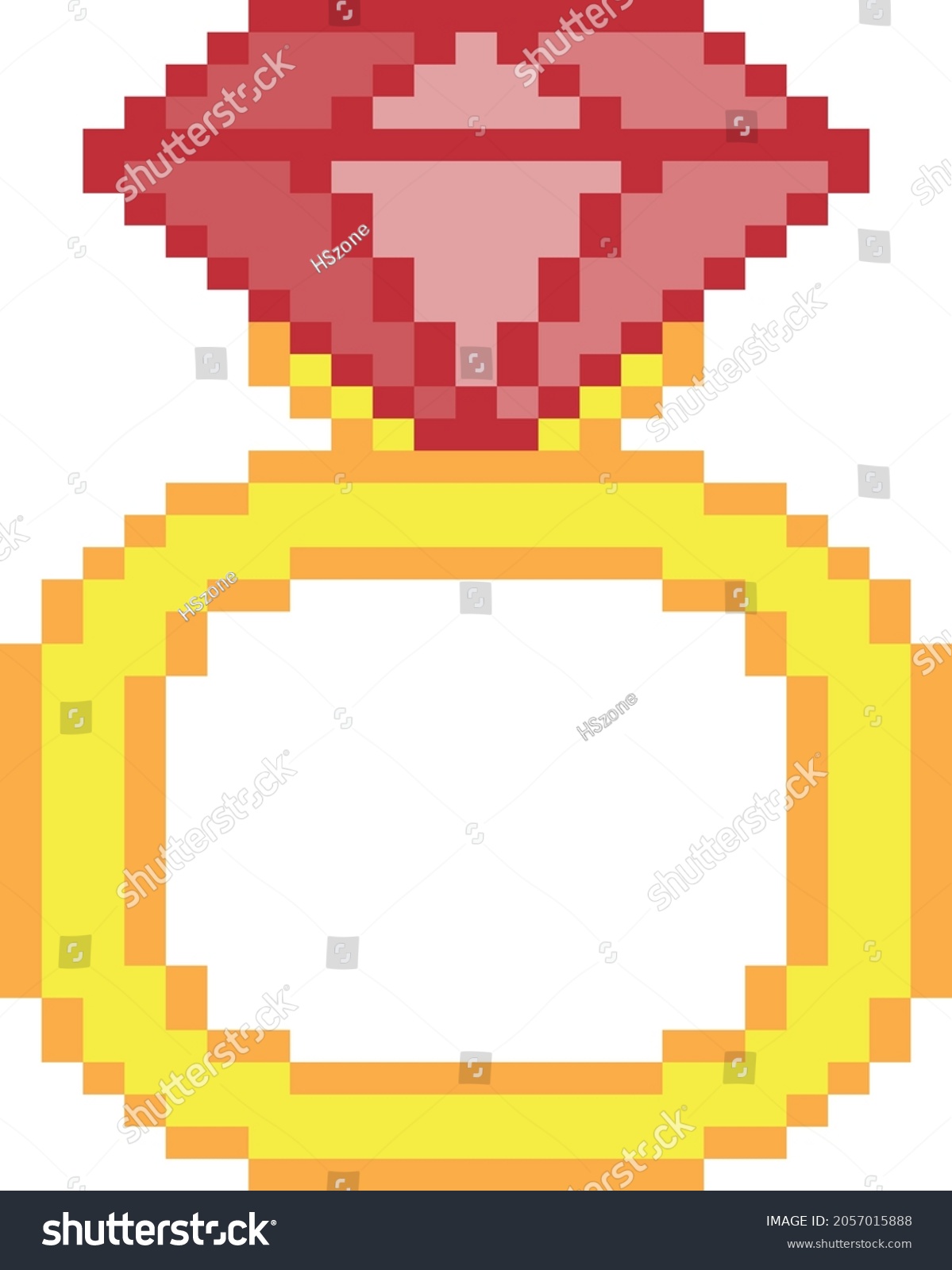 Wedding Ring Pixel Art Vector Illustration Stock Vector Royalty Free Shutterstock