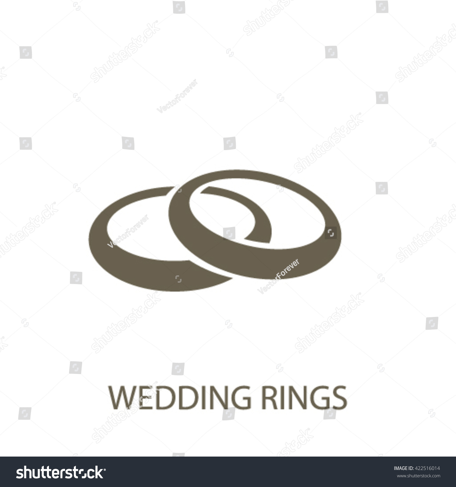 Wedding Rings Icon Stock Vector 422516014 : Shutterstock