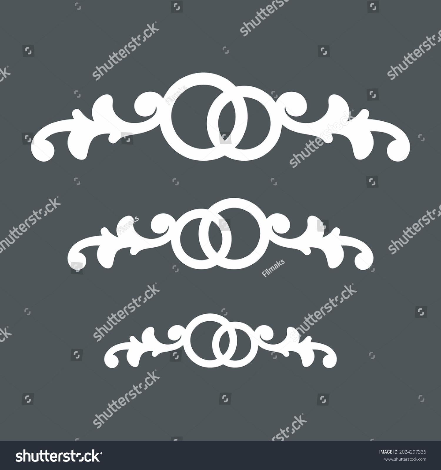 SVG of Wedding rings love Floral swirl Ornamental decoration element vector quality vector illustration cut svg