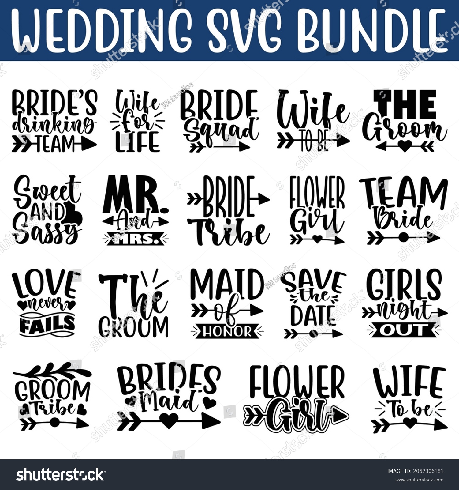SVG of Wedding SVG Bundle.Wedding T-shirt Design SVG Bundle. svg