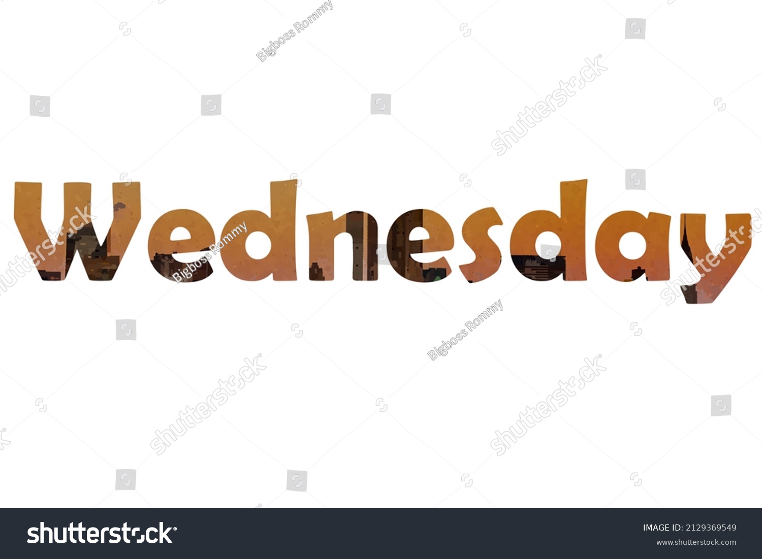 Wednesday Colorful Typography Text Banner Vector Stock Vector (Royalty ...