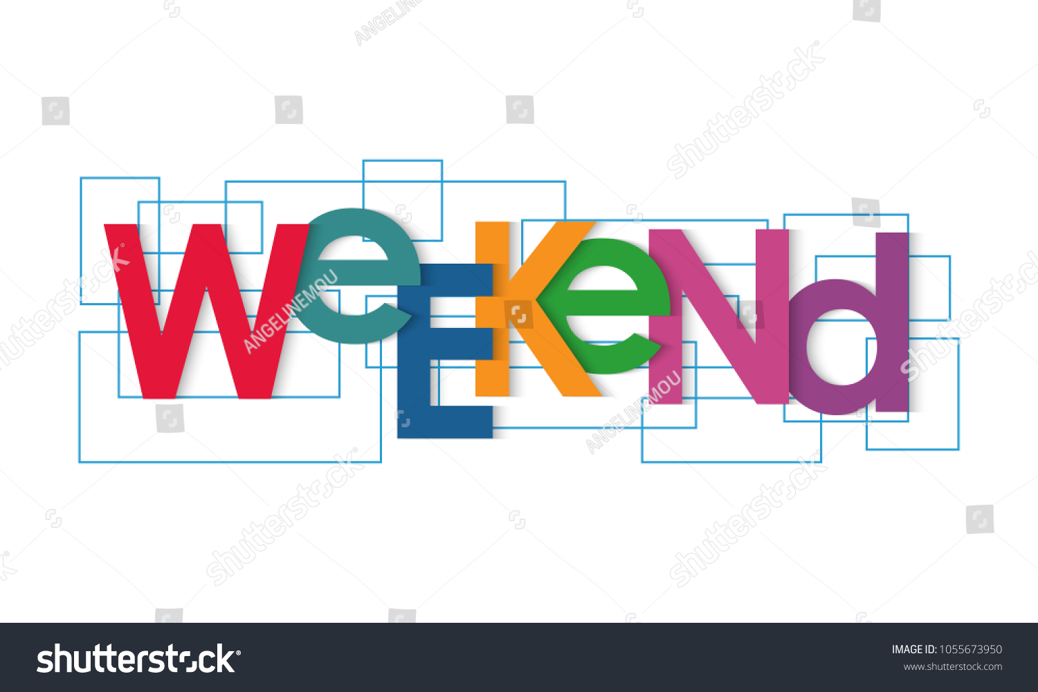 Weekend Vector Letters Stock Vector (Royalty Free) 1055673950 ...