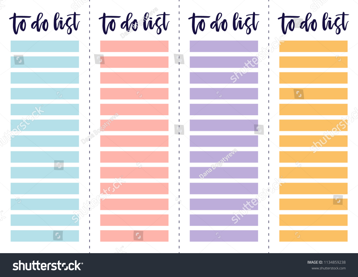 Weekly Daily Planner A4 Printable Template เวกเตอร์สต็อก ปลอดค่าลิขสิทธิ์ 1134859238 4610