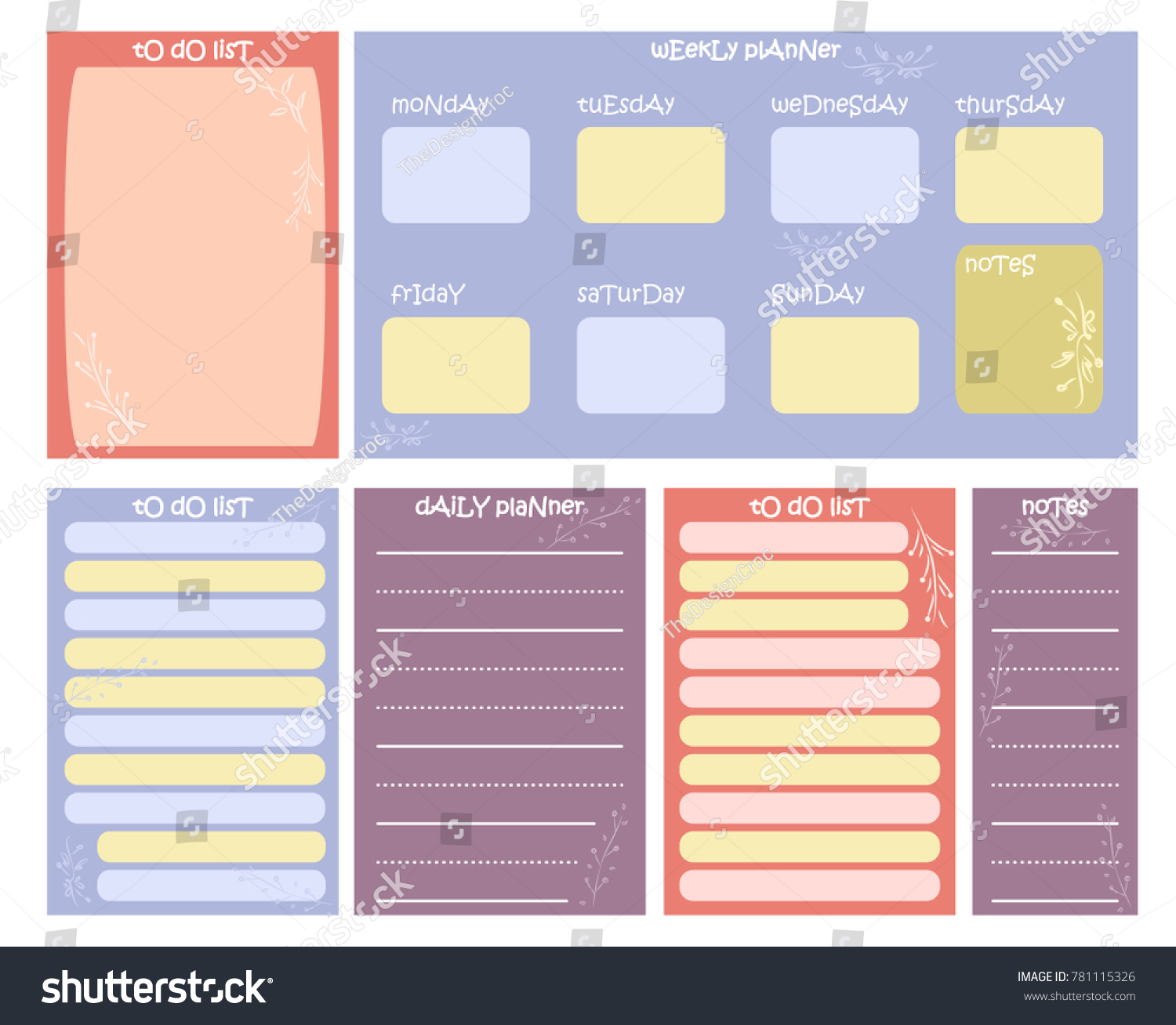 weekly daily planner illustration organizer todo stock vector daily planner organizer