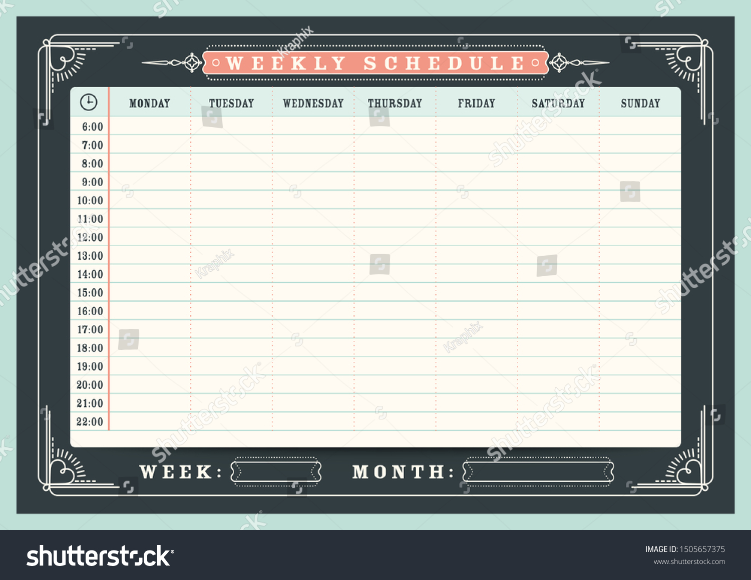 Weekly Day Planner Template from image.shutterstock.com