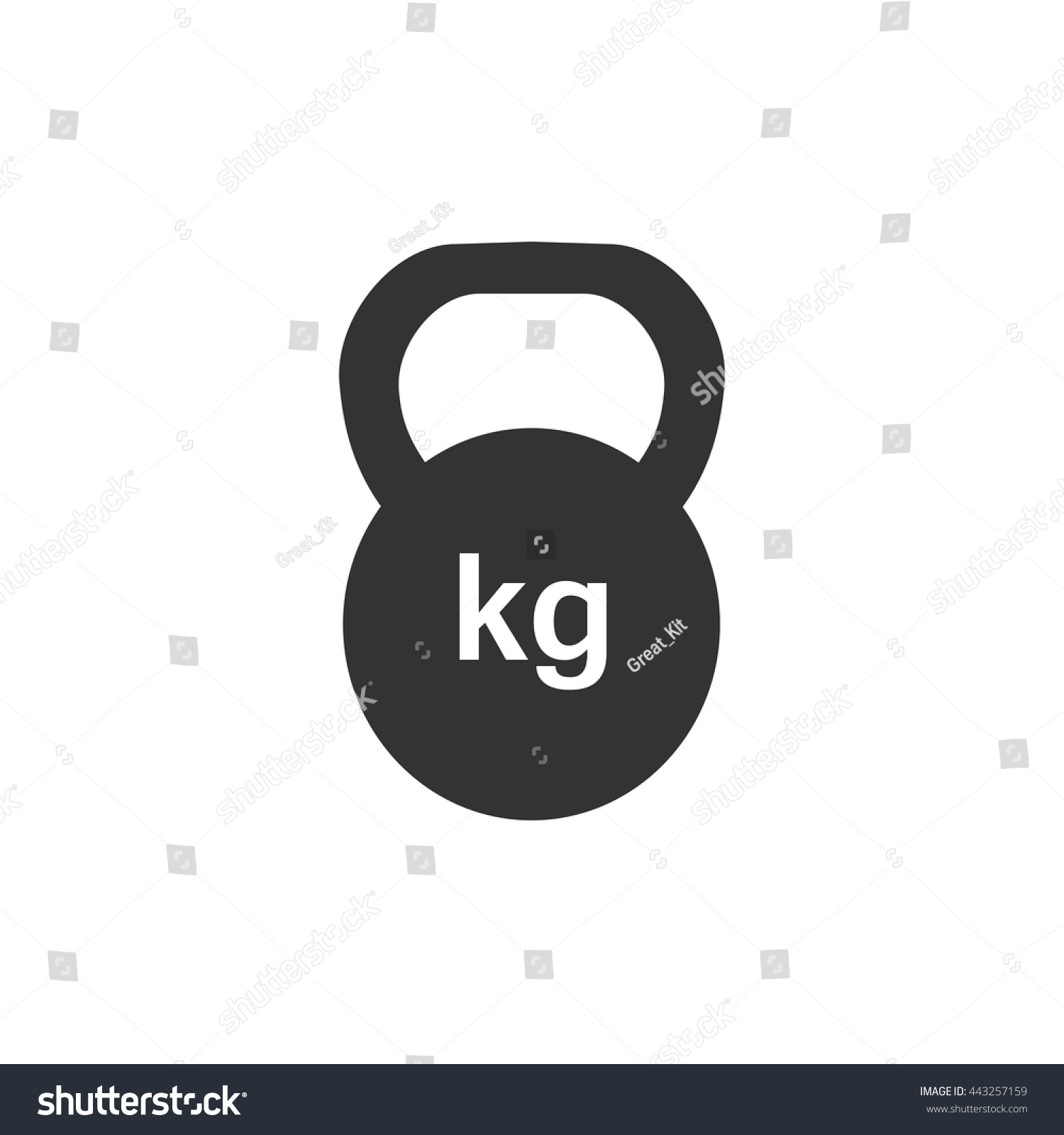 Weight Icon Flat Vector Illustration Black Stock Vector (Royalty Free ...