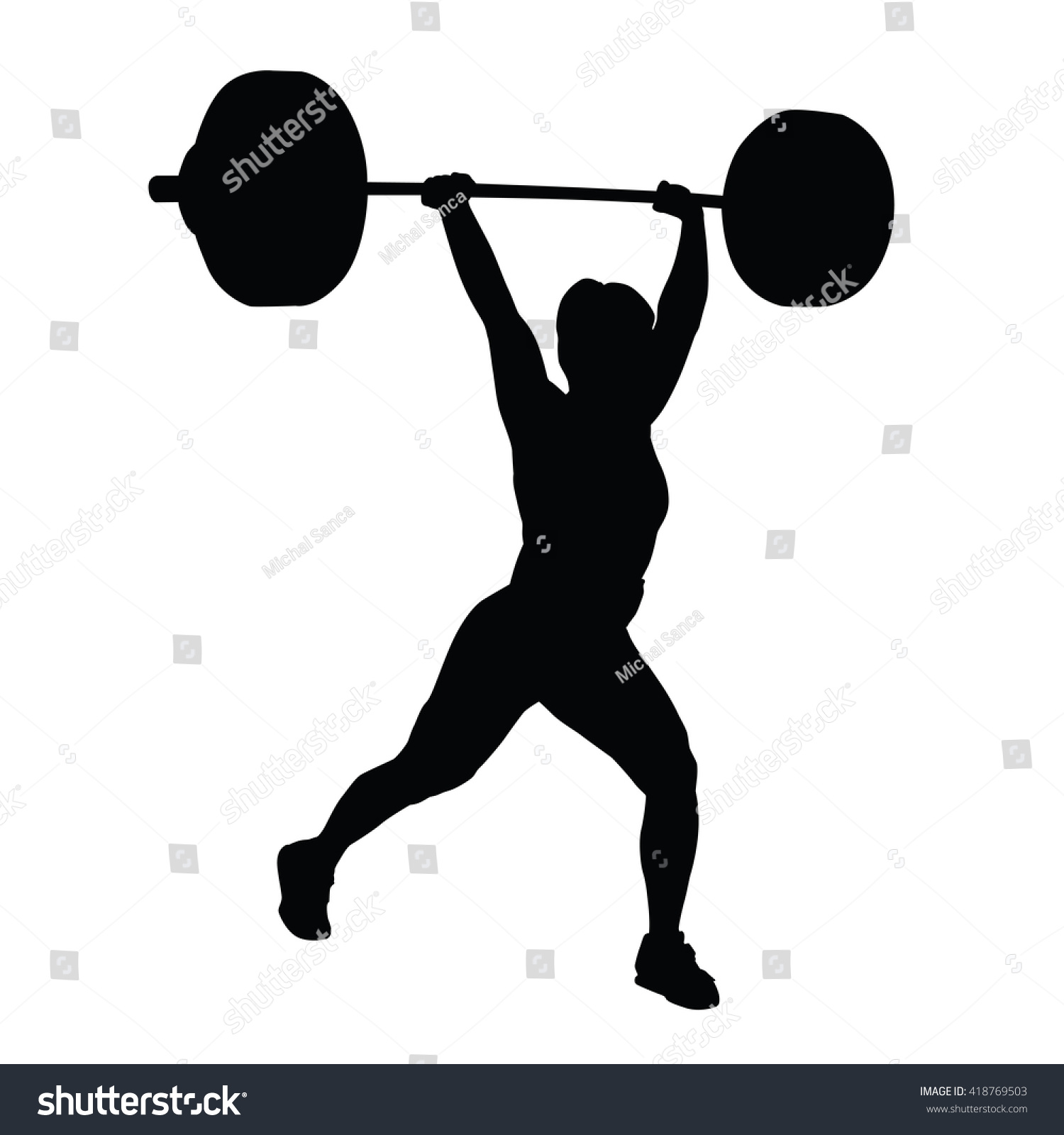 Download Weight Lifting Woman Vector Silhouette Woman Stock Vector 418769503 - Shutterstock