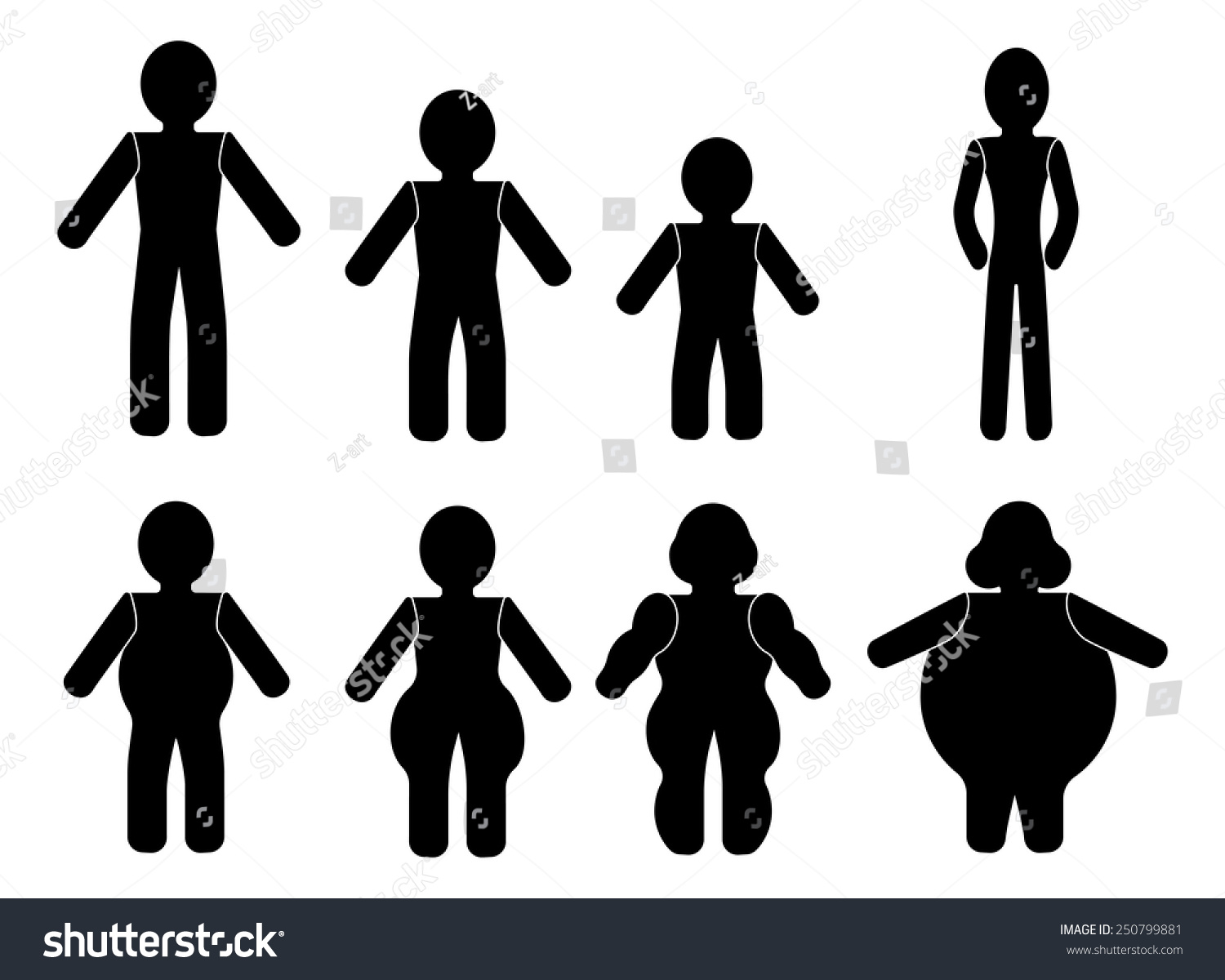 Weight Stages Stock Vector Illustration 250799881 : Shutterstock