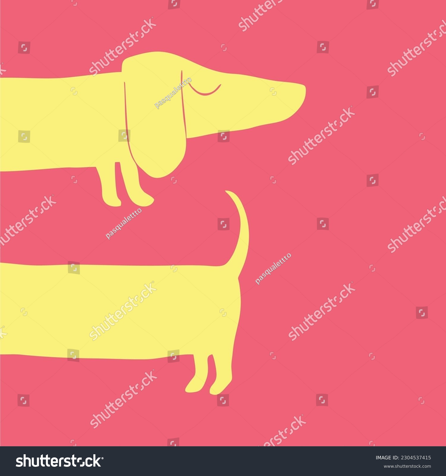 SVG of Weiner Dog Minimalist Illustration Vector svg