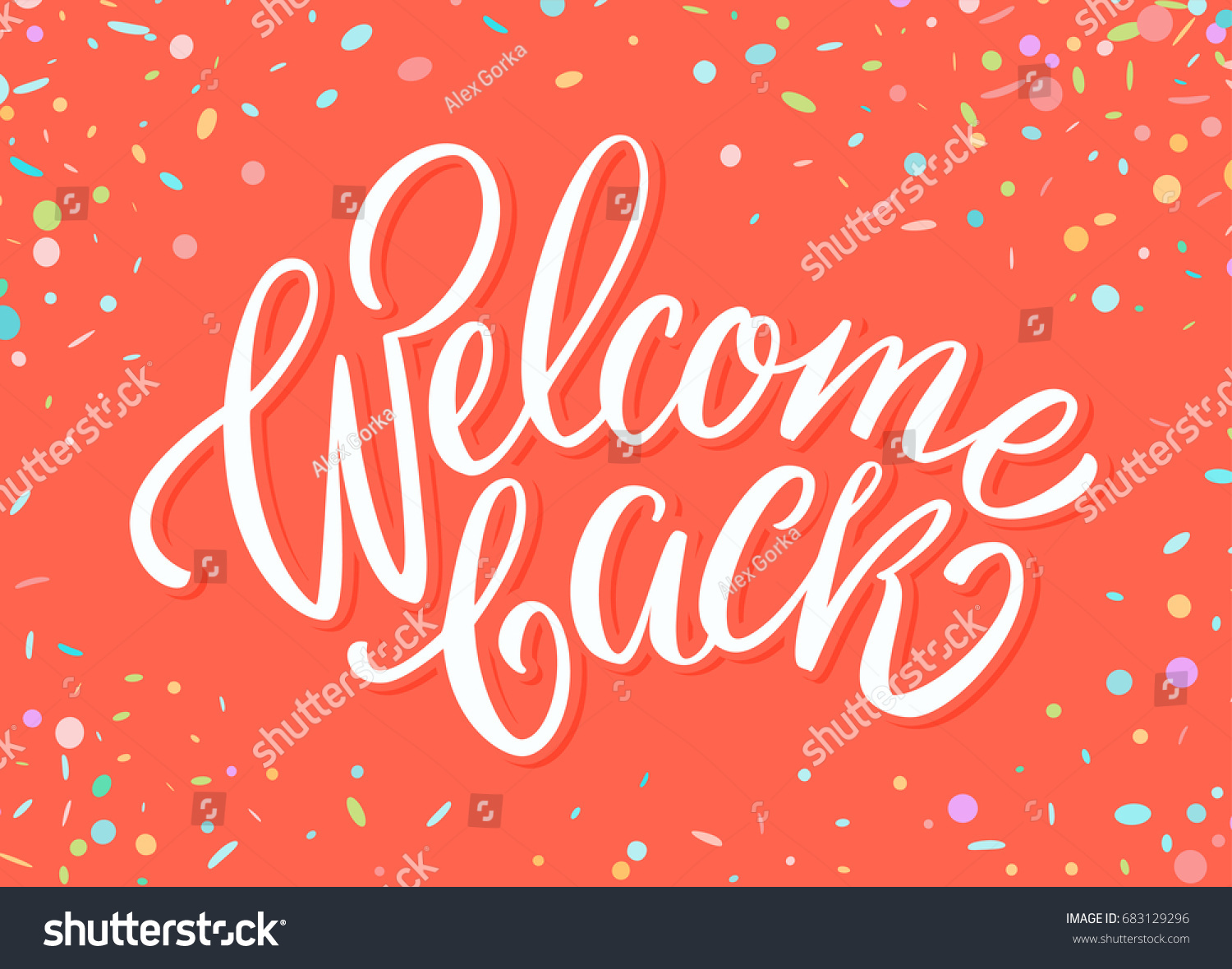 Welcome Back Banner Stock Vector (Royalty Free) 683129296