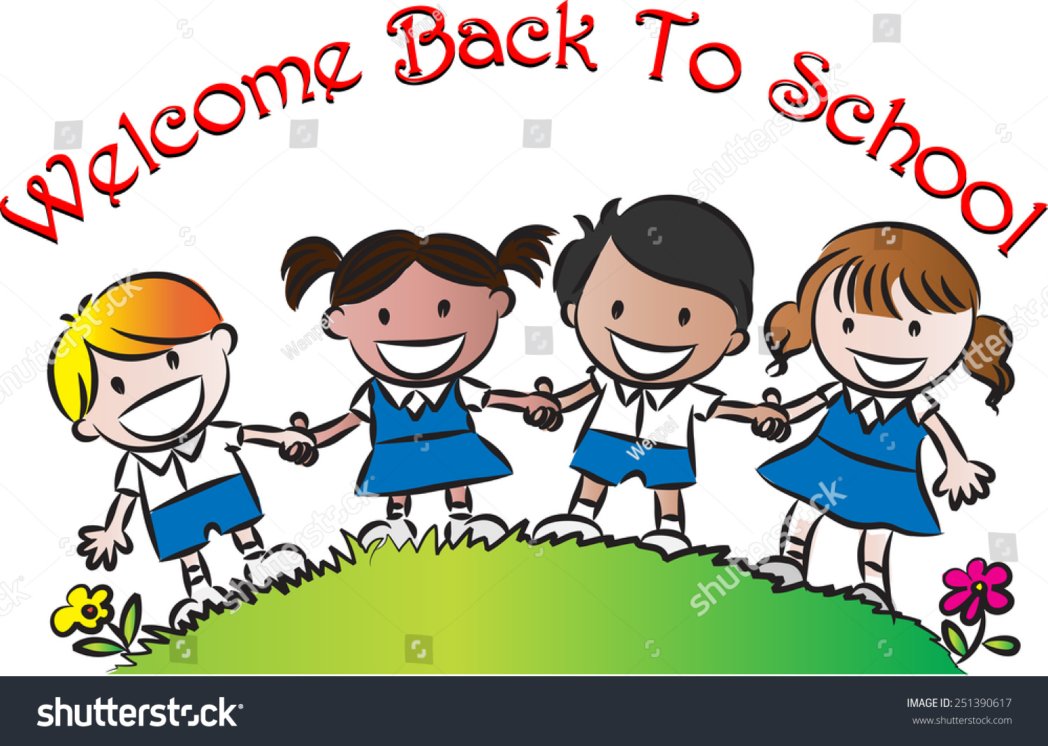 Welcome Back School Stock Vector Royalty Free