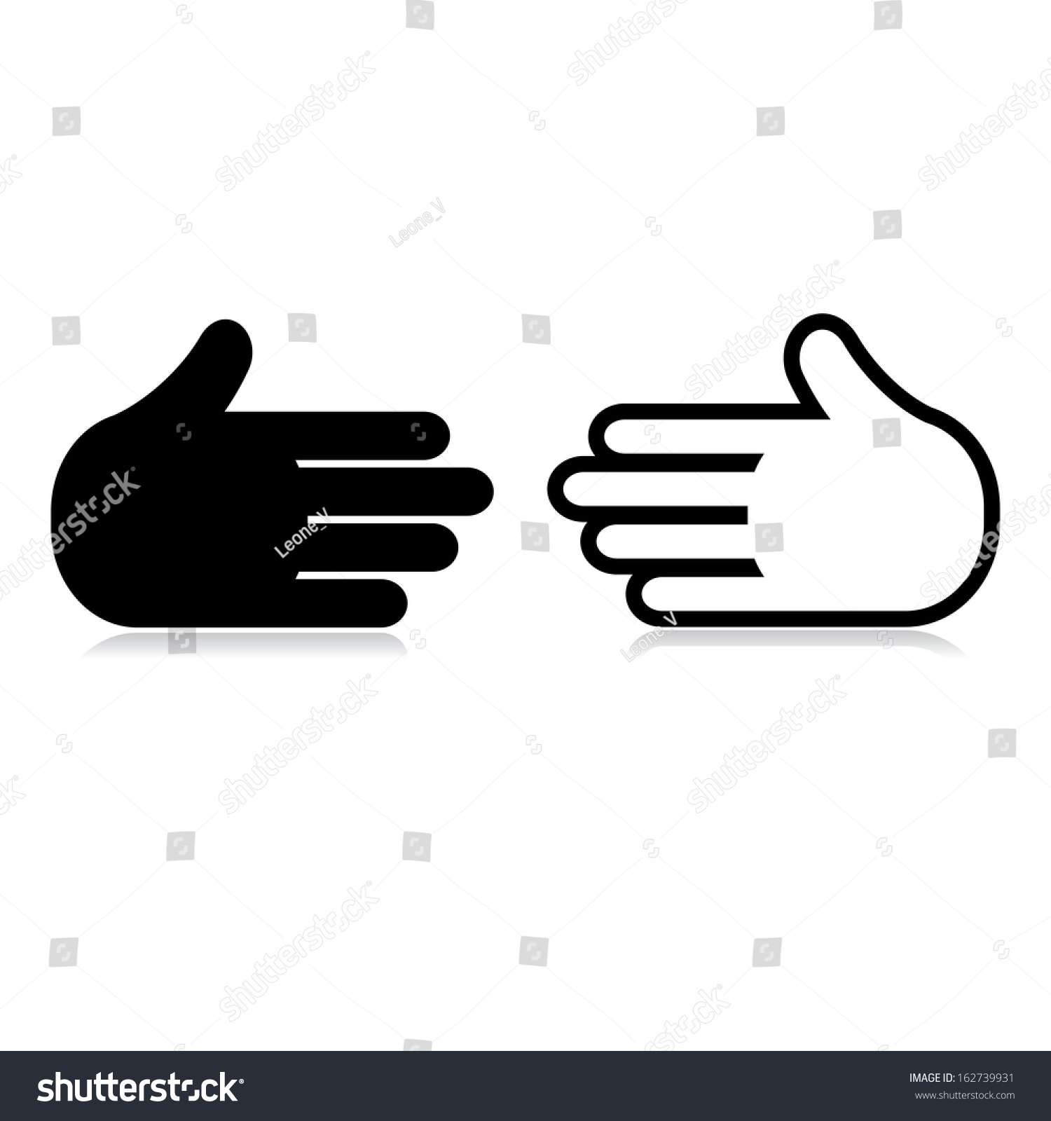 Welcome Gesture. Vector Icons Of Hand. Eps8 - 162739931 : Shutterstock