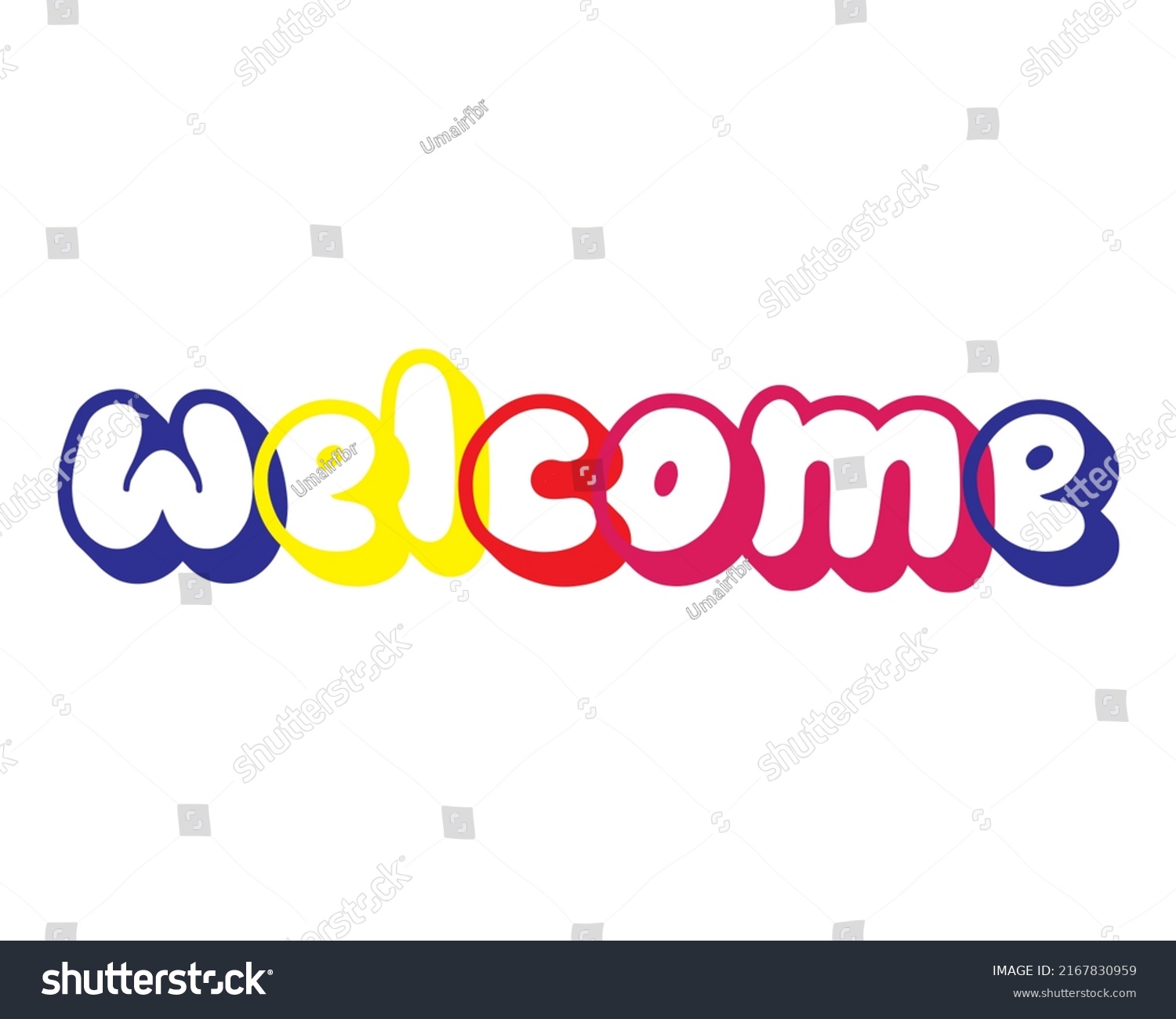 Welcome Letter Decorative Elements Vector Illustration Stock Vector ...