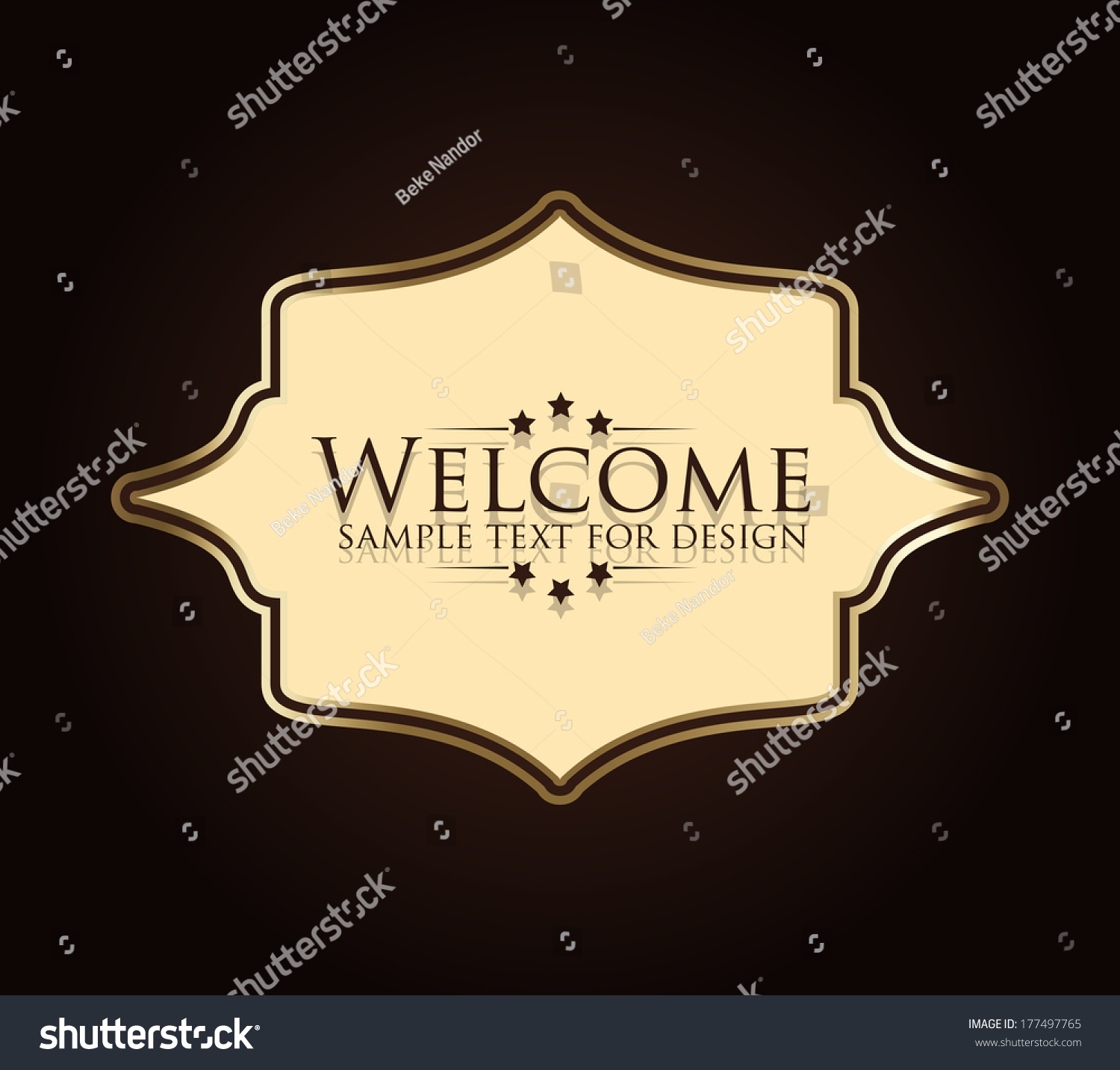Welcome Lettering Design Stock Vector (Royalty Free) 177497765