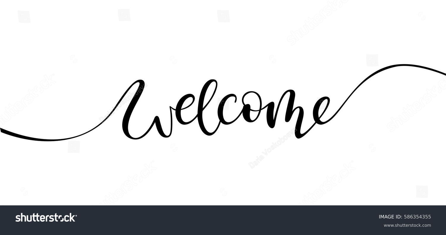 Welcome Lettering Sign Stock Vector 586354355 - Shutterstock