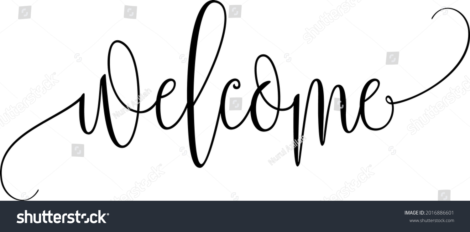 Welcome Text Word Script Vector Stock Vector (Royalty Free) 2016886601 ...