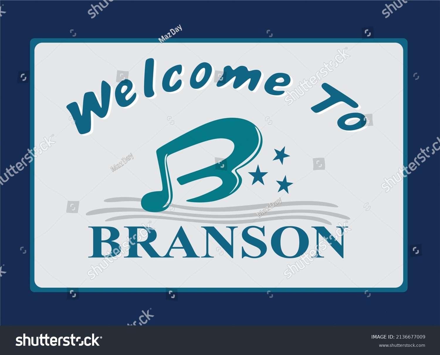 SVG of Welcome to Branson Missouri with blue background  svg