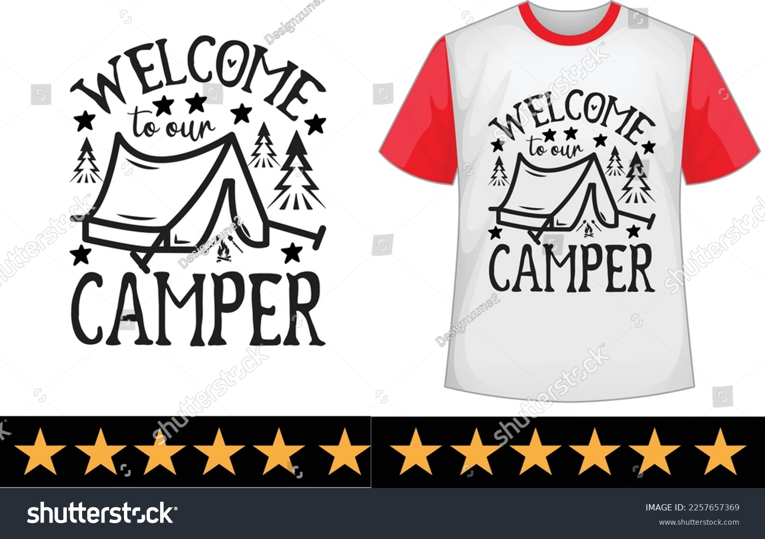 SVG of Welcome to our camper svg t shirt design svg