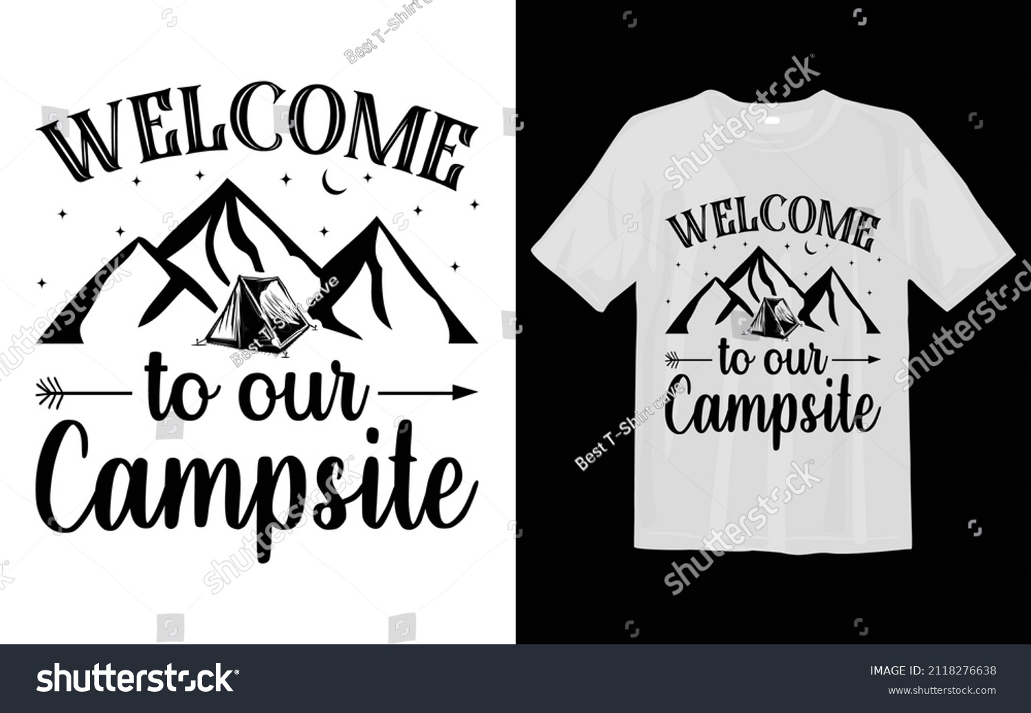 SVG of Welcome To Our Campsite, Camping SVG T Shirt Design svg