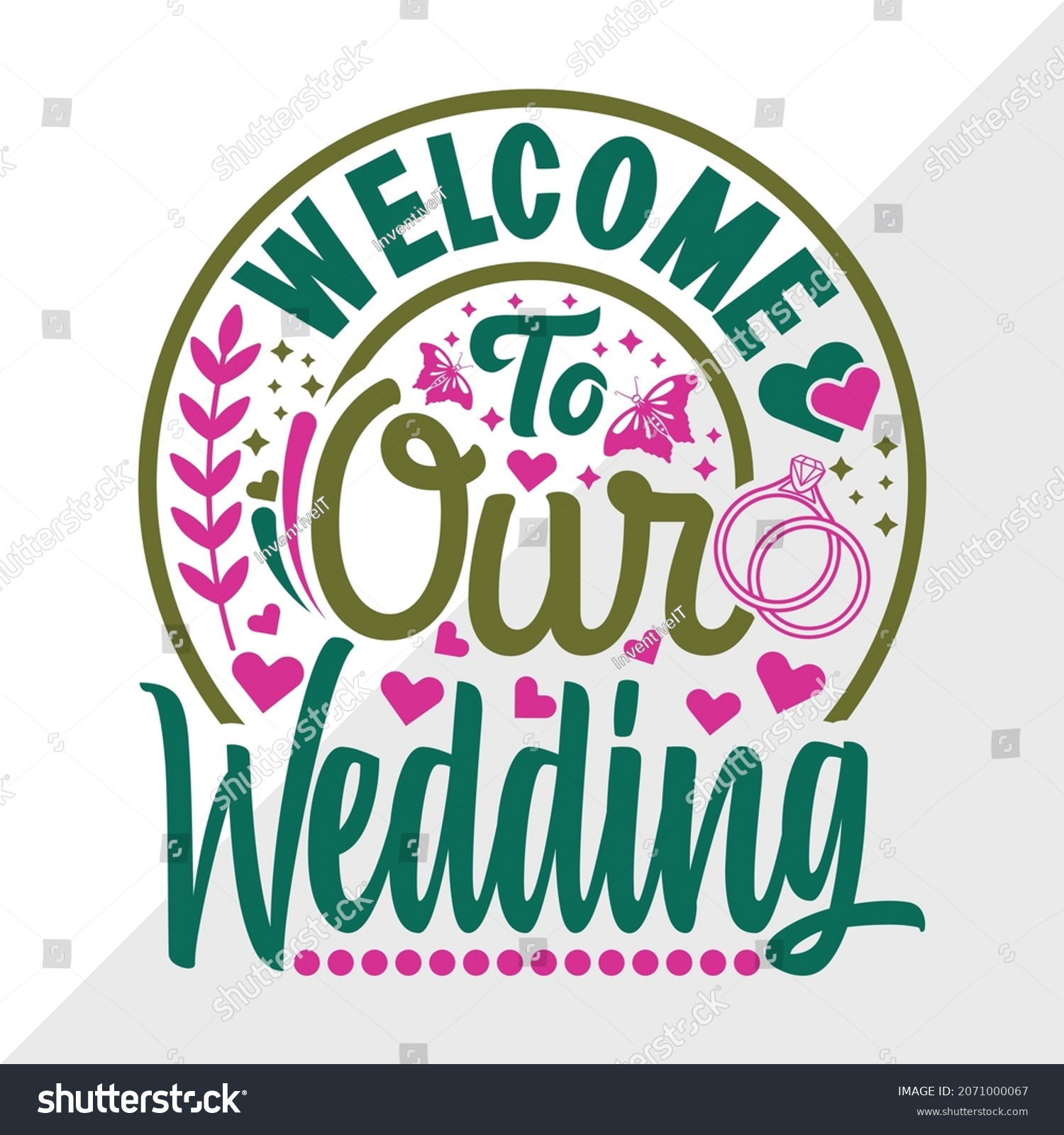 SVG of Welcome To Our Wedding Printable Vector Illustration svg