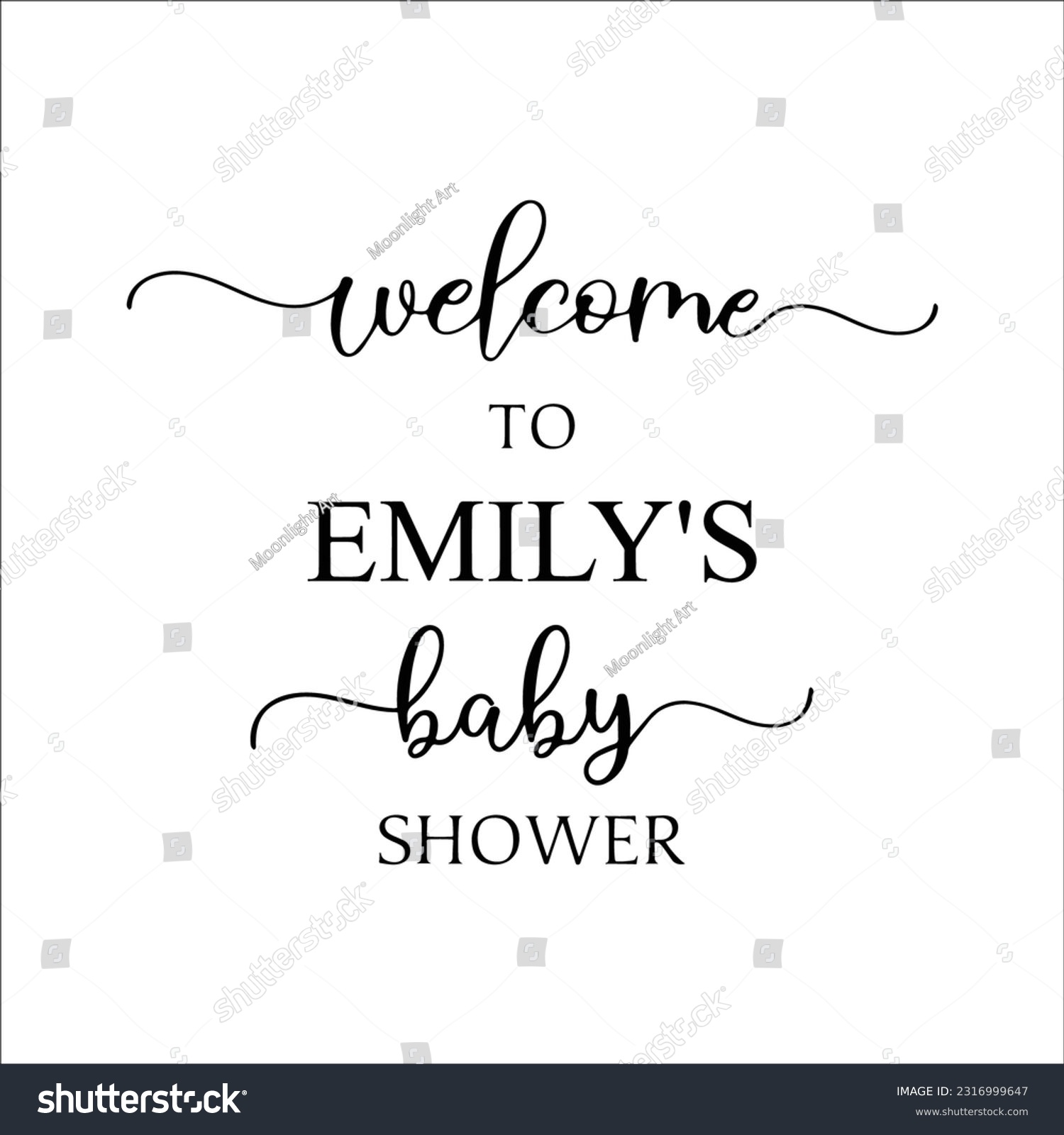 SVG of Welcome to the Baby Shower SVG, Customisable Baby Shower Sign, Welcome to Name's Baby Shower Svg, Baby Shower Welcome Sign Svg svg