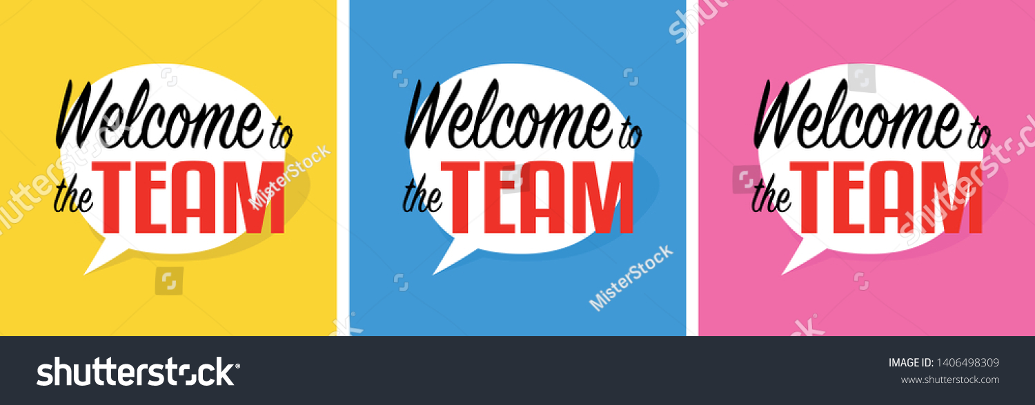 Welcome Team Banners Stock Vector (Royalty Free) 1406498309