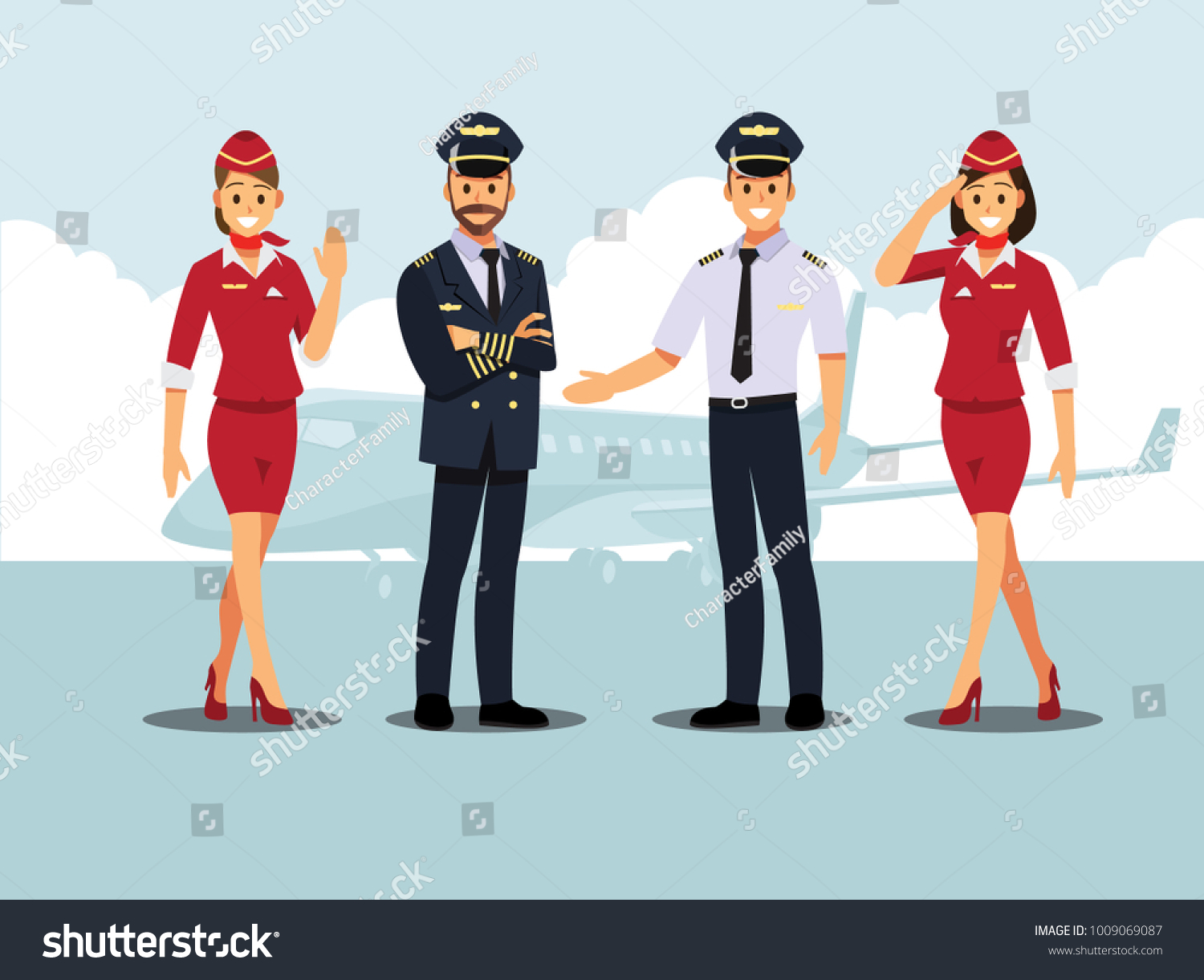 Flight Attendant Stock Illustrations Images Vectors Shutterstock