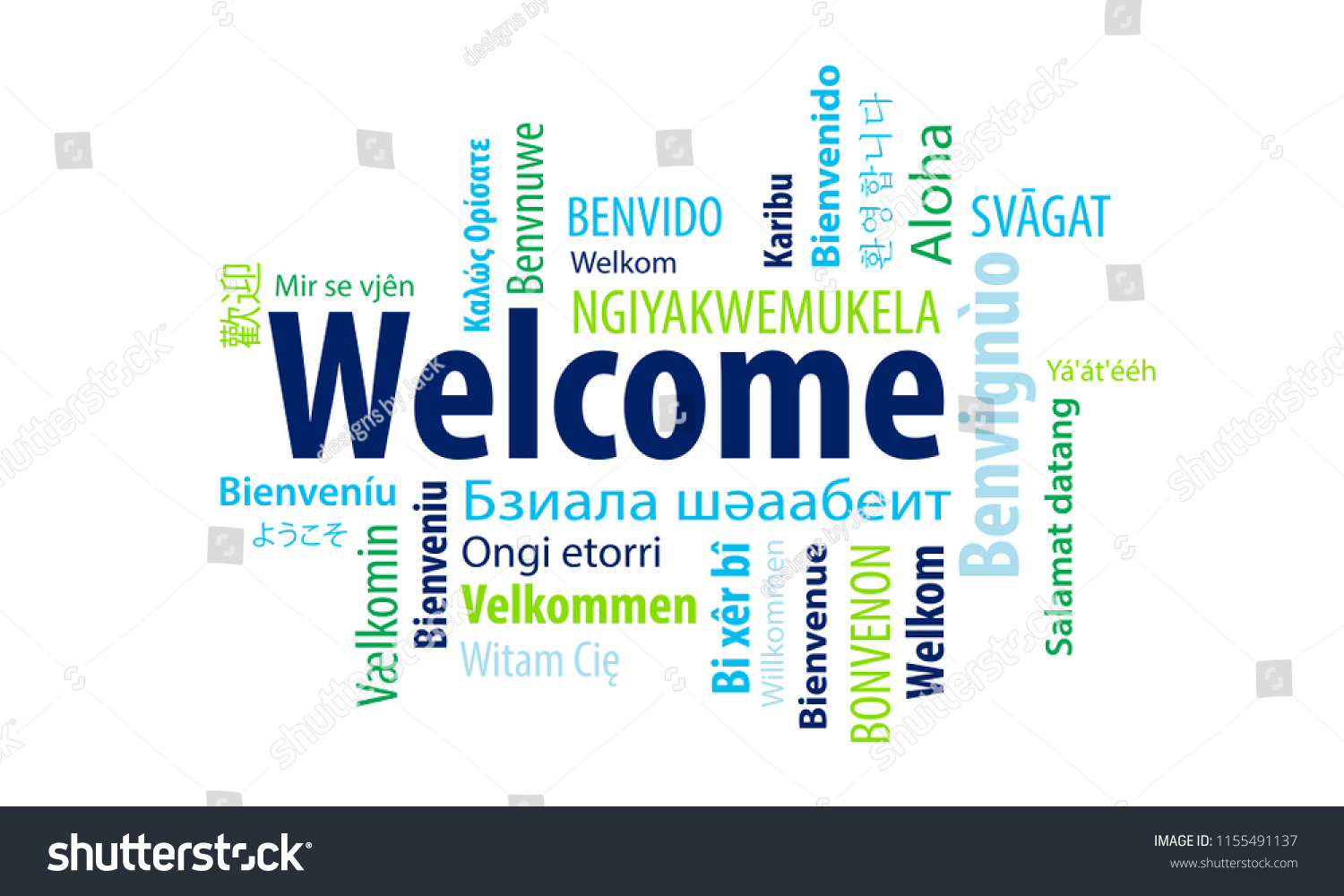 Welcome Word Cloud Stock Vector (Royalty Free) 1155491137 | Shutterstock