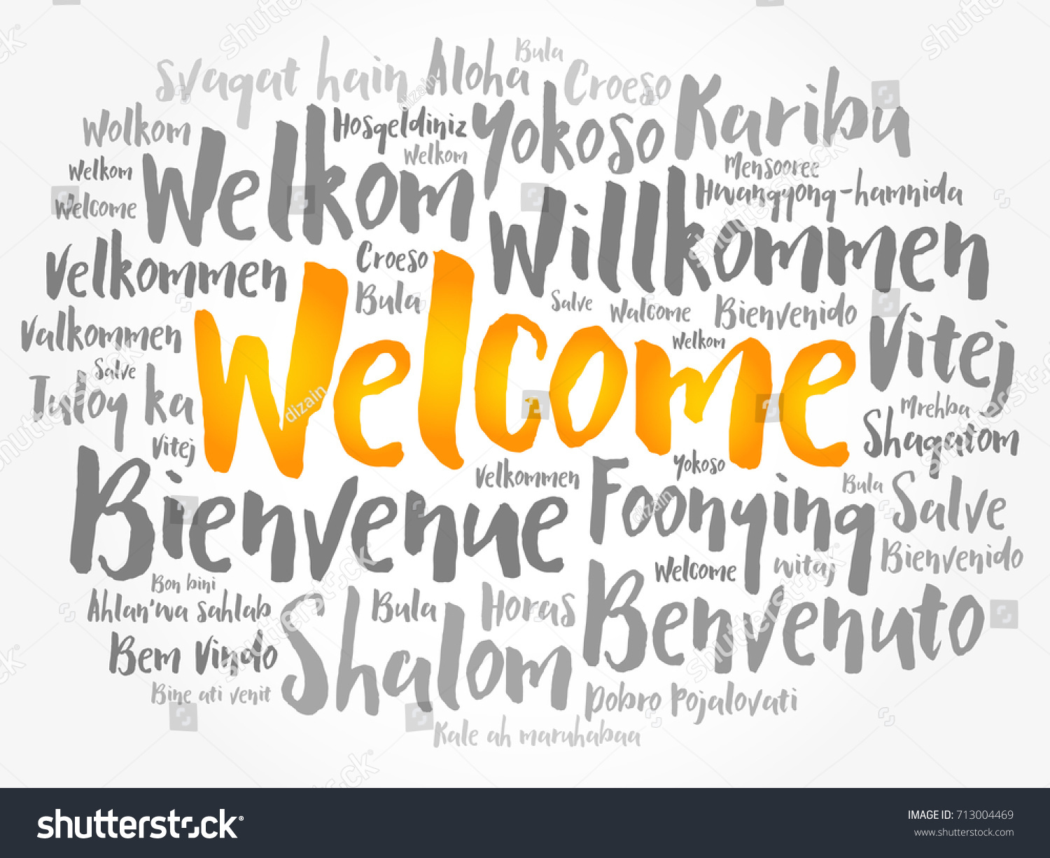 Welcome Word Cloud Different Languages Conceptual Stock Vector (Royalty ...