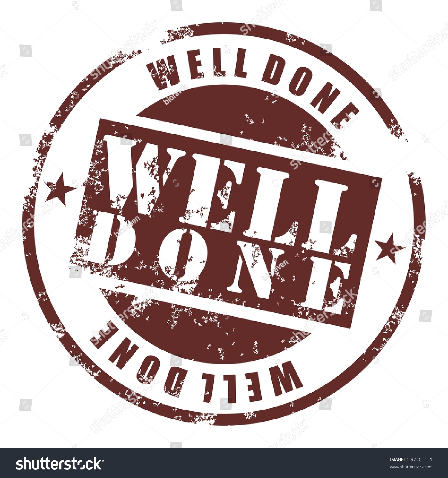 Well Done Stamp Stock Vector 92400121 - Shutterstock
