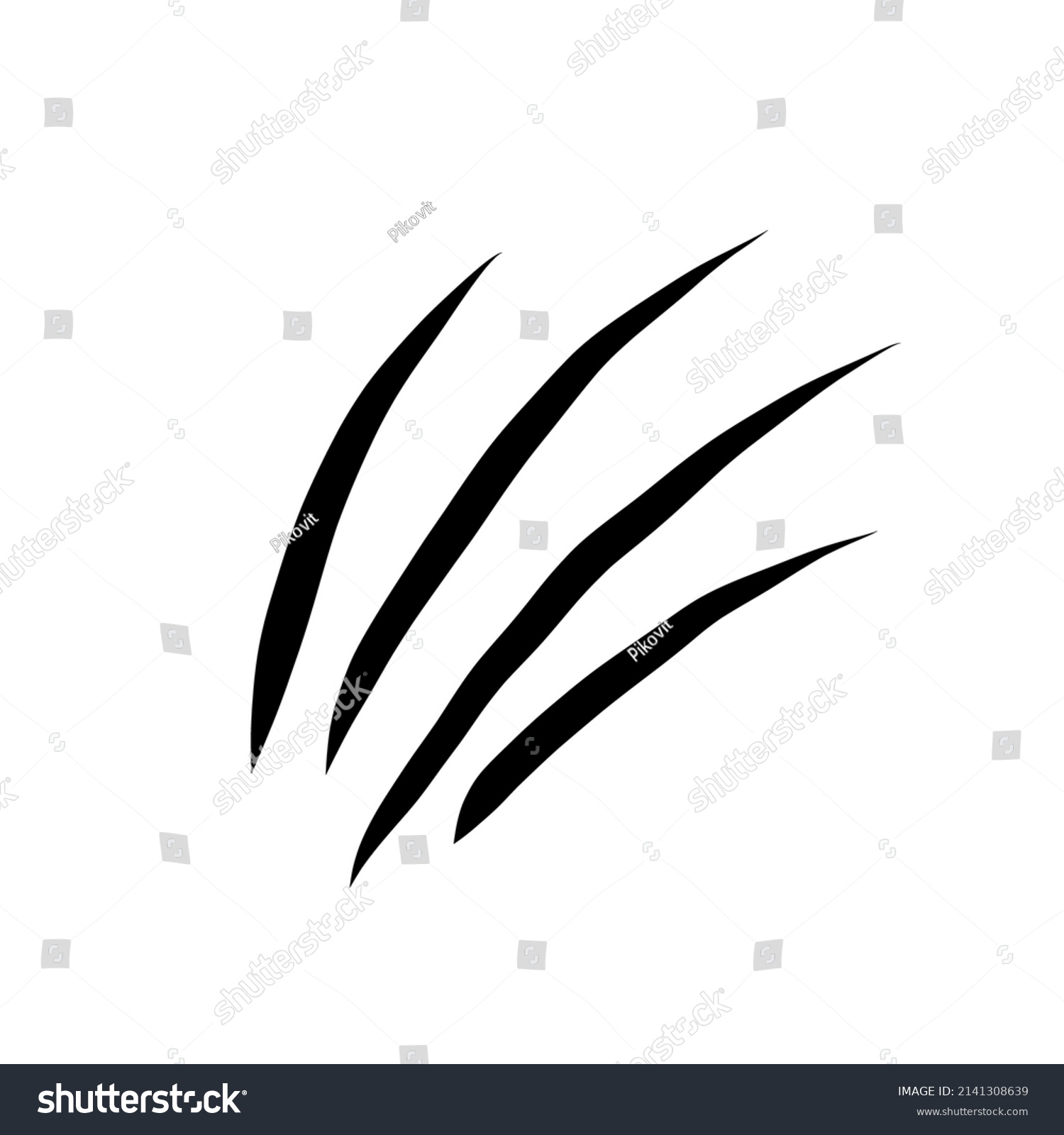 Werewolf Cat Beast Scratch Scrape On Stock Vector (Royalty Free ...