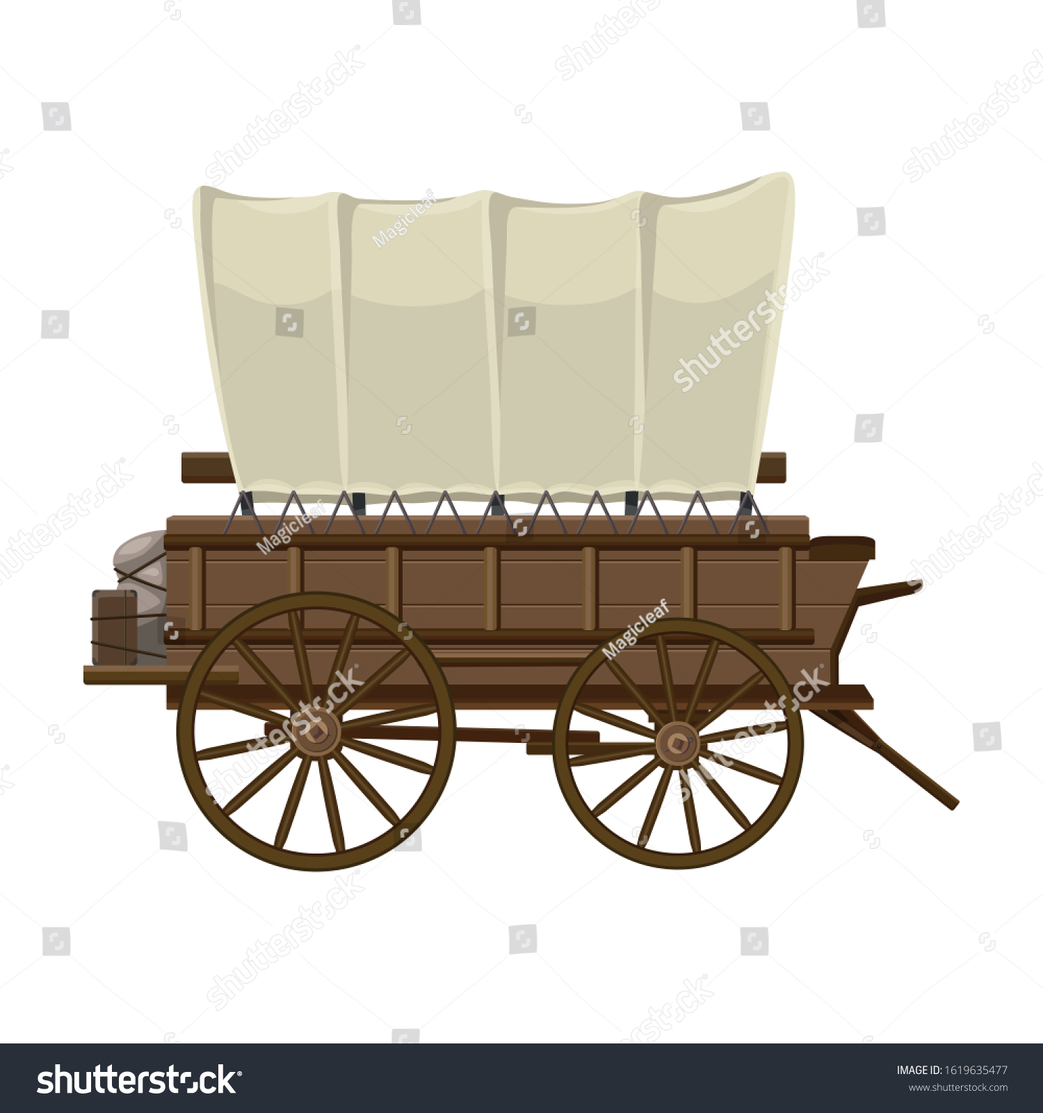 SVG of Western carriage vector icon.Cartoon vector icon isolated on white background western carriage. svg