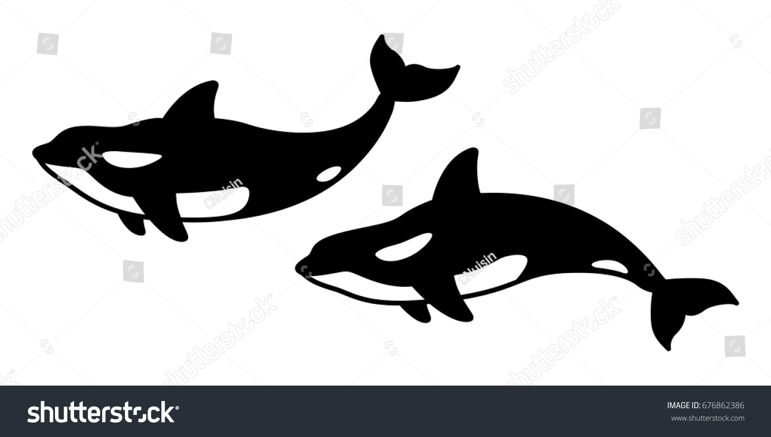 鯨のベクター画像アイコンロゴキャラクターシャーク イルラシ のベクター画像素材 ロイヤリティフリー