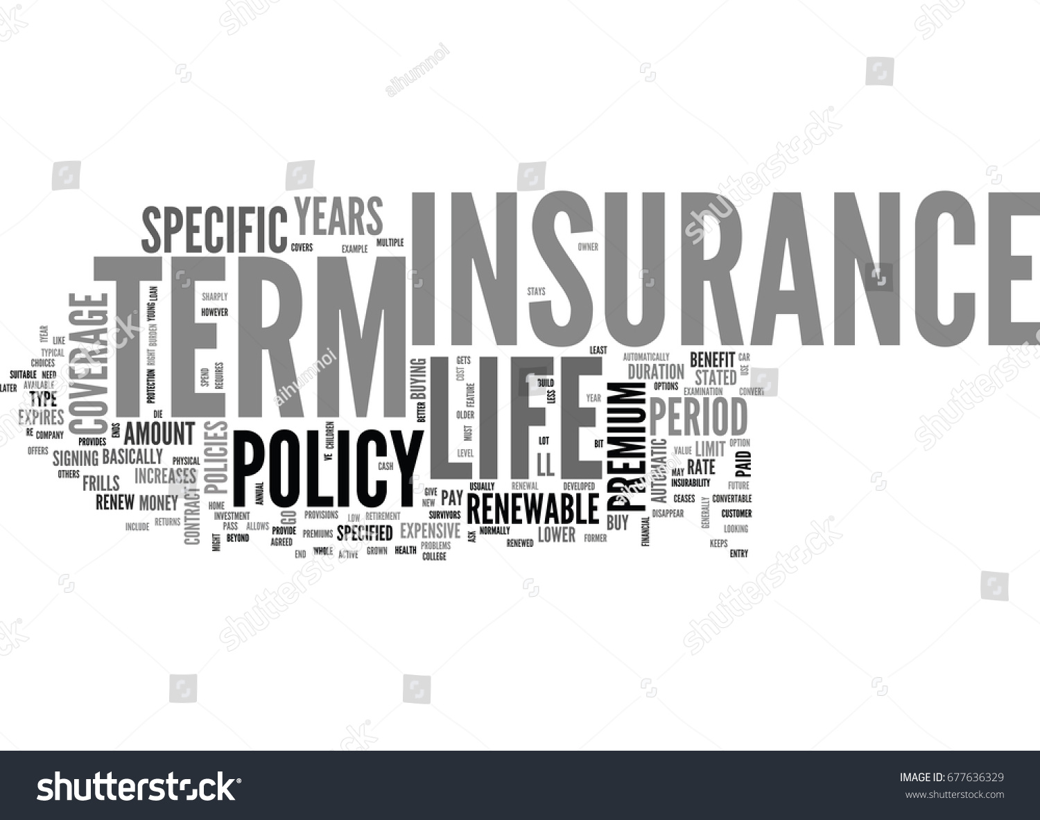 WHAT IS TERM LIFE INSURANCE TEXT WORD CLOUD CONCEPT