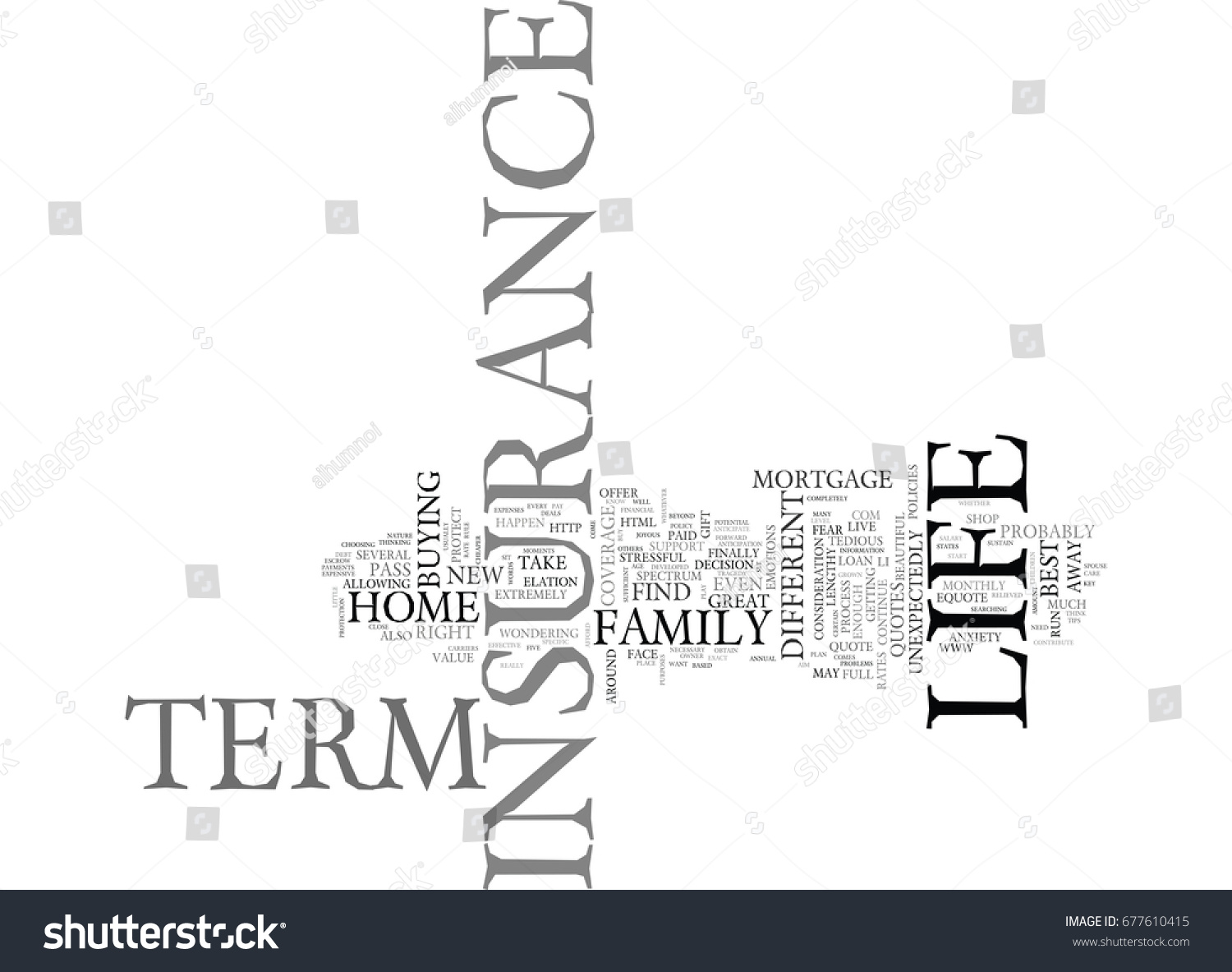 WHAT NEW HOME OWNERS NEED TO KNOW ABOUT TERM LIFE INSURANCE TEXT WORD CLOUD CONCEPT