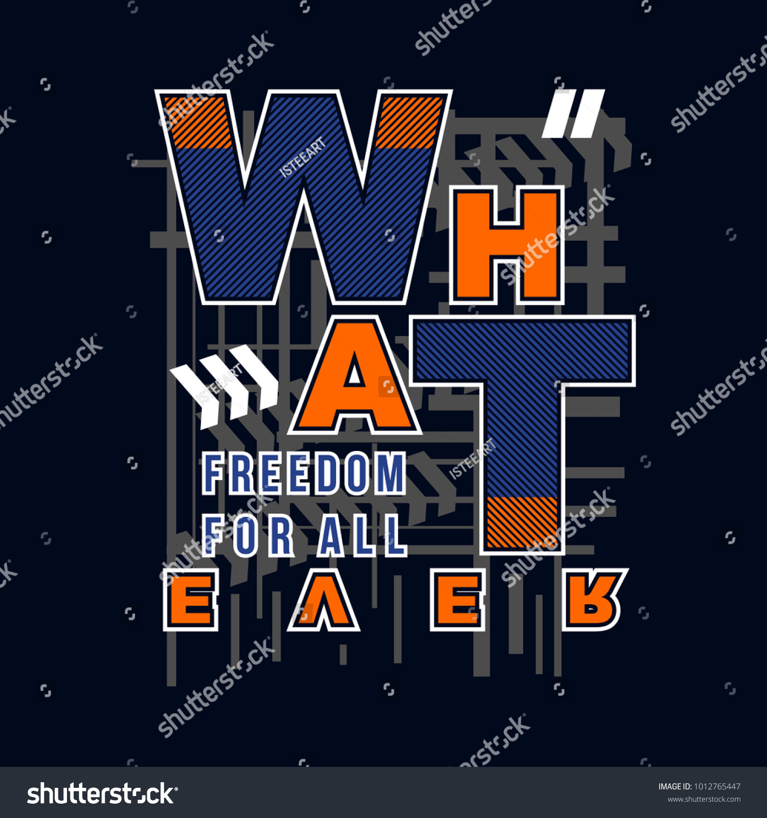 Whatever Typography T Shirt Graphic Design Stock Vector Royalty Free