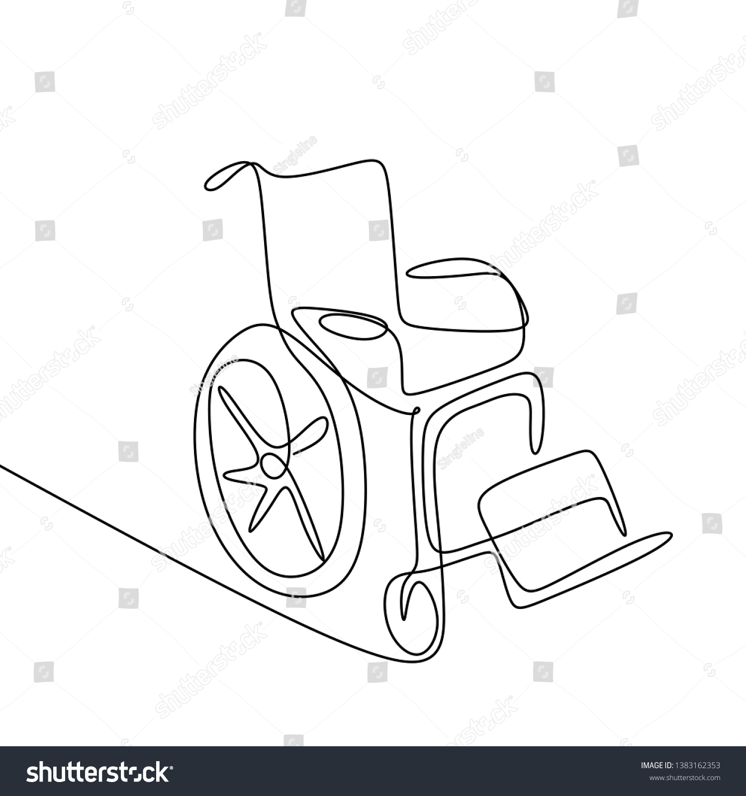 Wheelchair line drawing Stock Vectors, Images & Vector Art Shutterstock