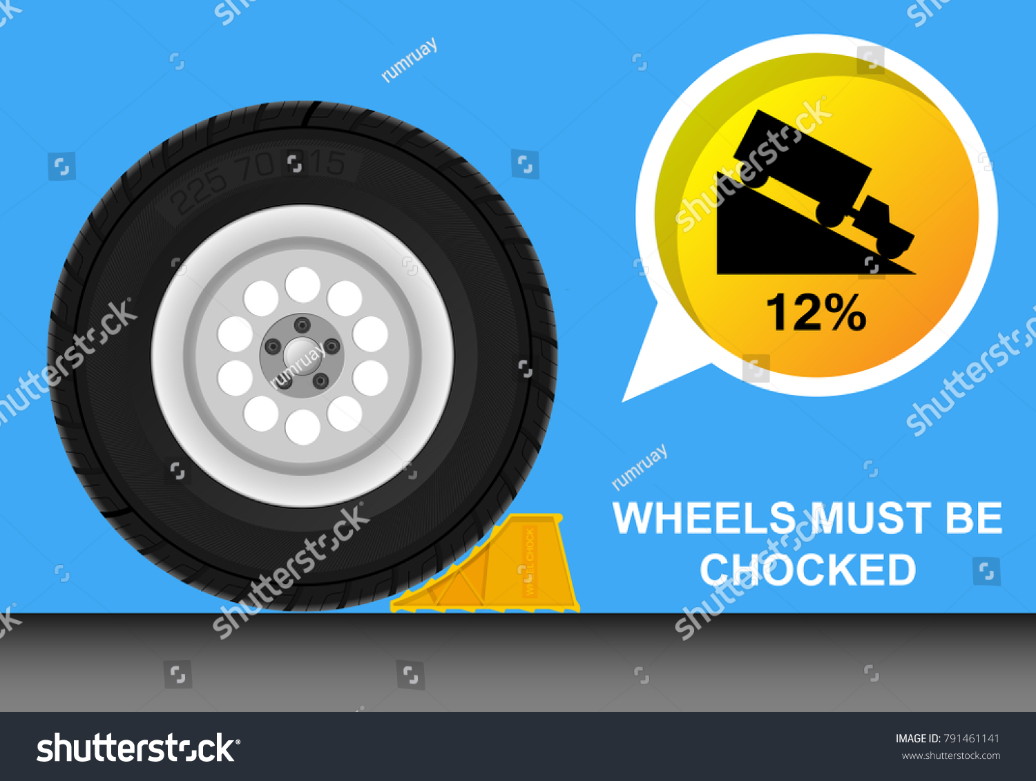 SVG of Wheel chock car parking brake loading dock equipment safety device truck prevent movement road stopper slip svg