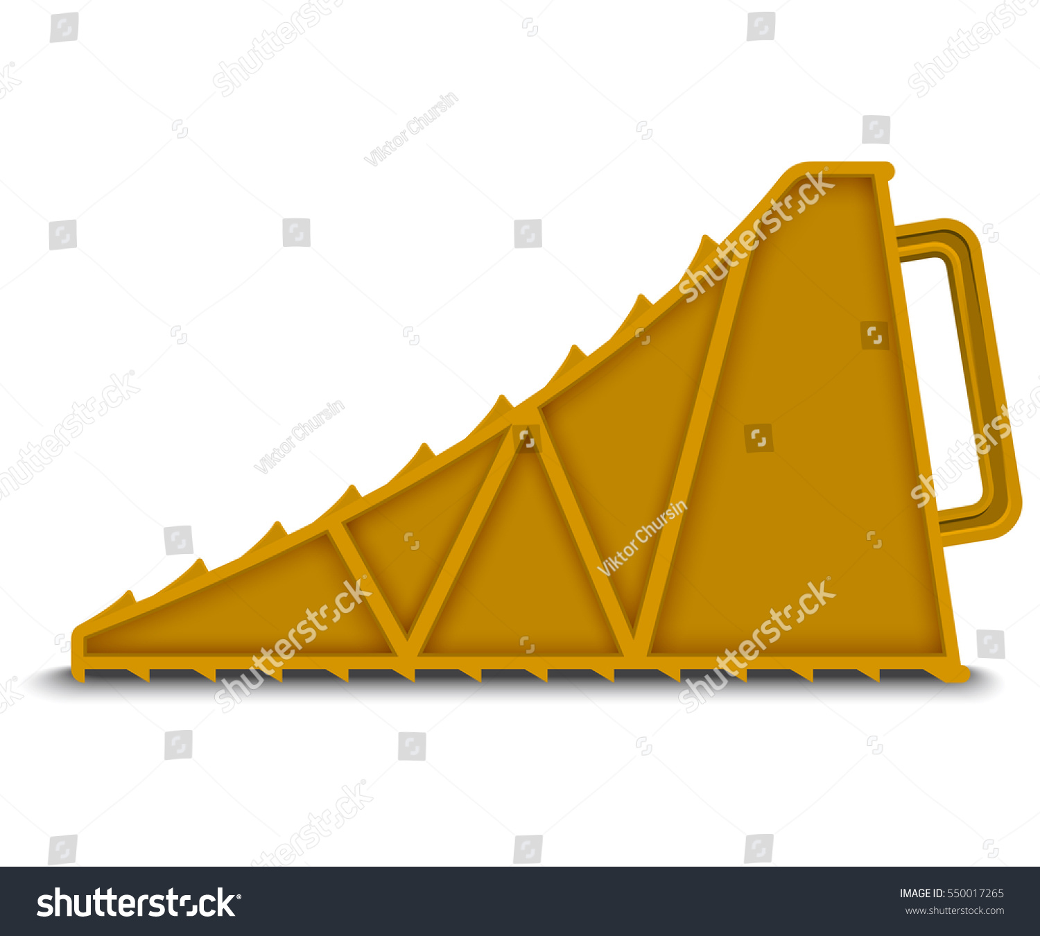 SVG of Wheel chock. Vector illustration isolated on white background svg