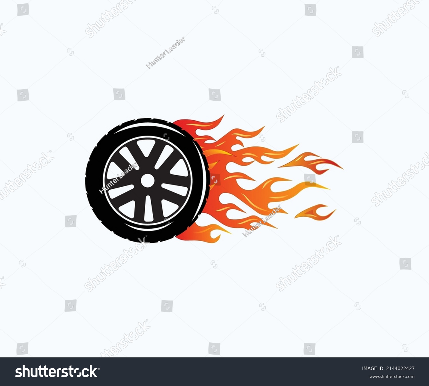 Wheel Logo Fast Speed Fiery Trail Stock Vector (Royalty Free ...