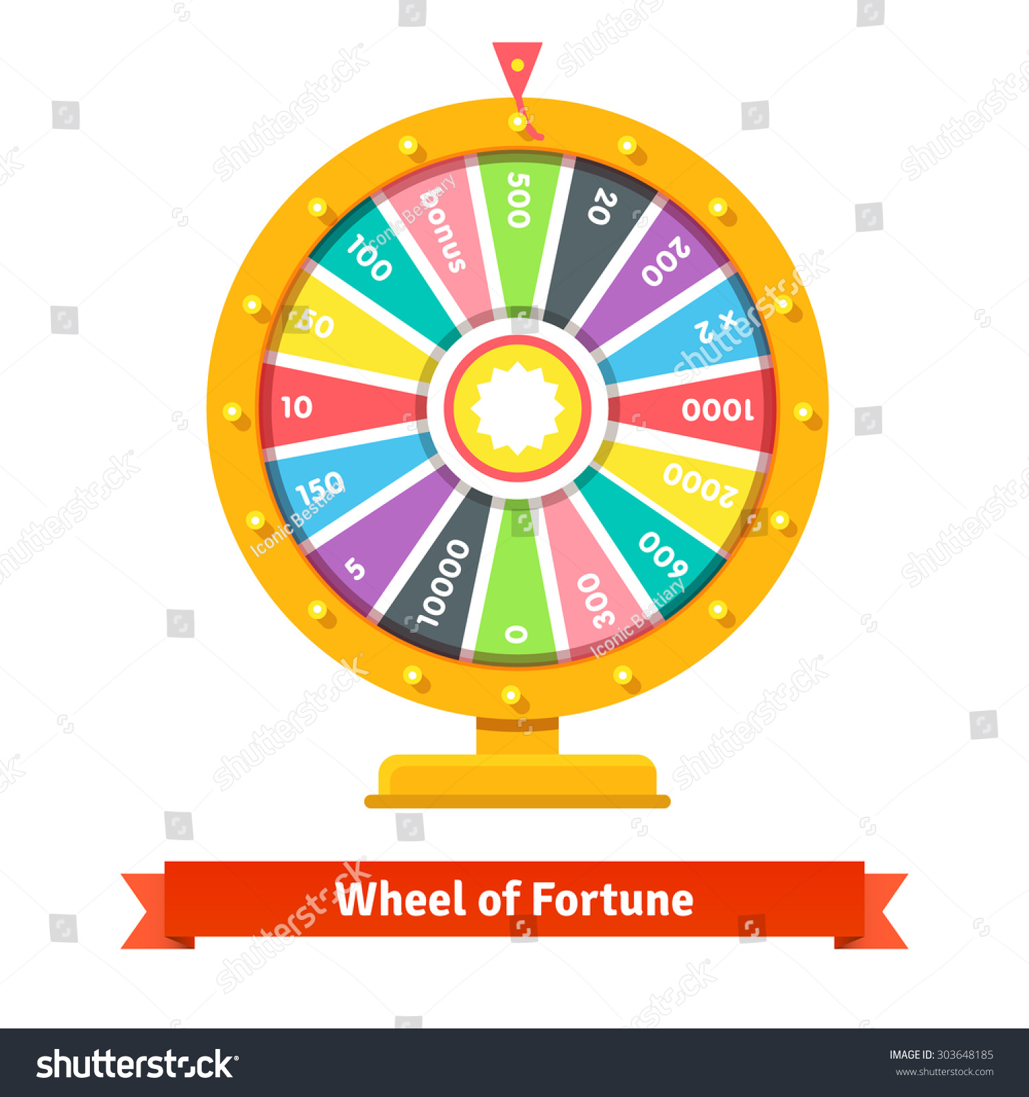 Wheel Fortune Number Bets Flat Style Stock Vector 303648185 - Shutterstock1500 x 1600