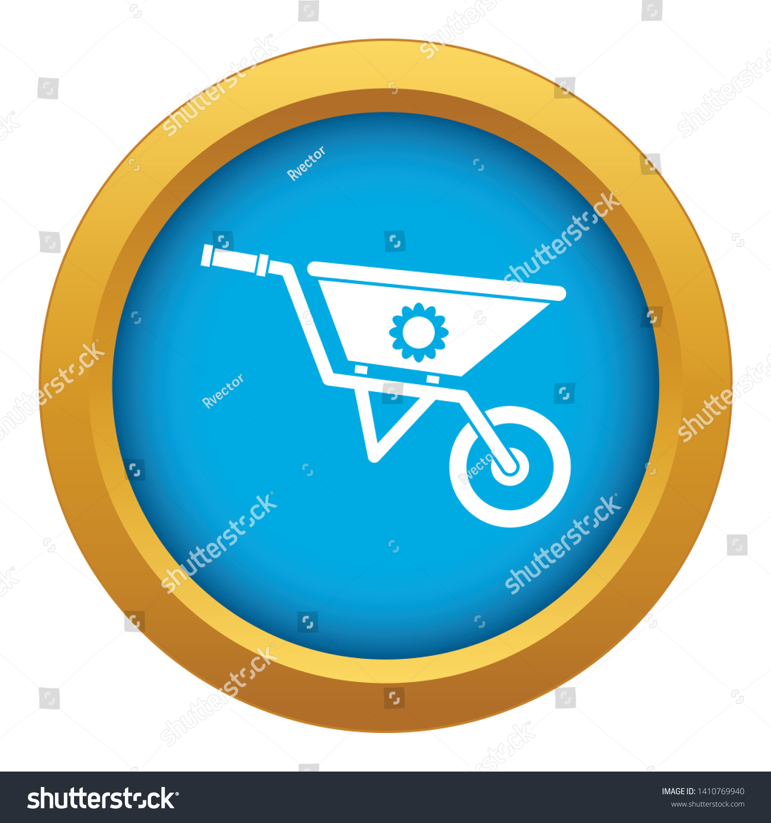 SVG of Wheelbarrow icon blue vector isolated on white background for any design svg