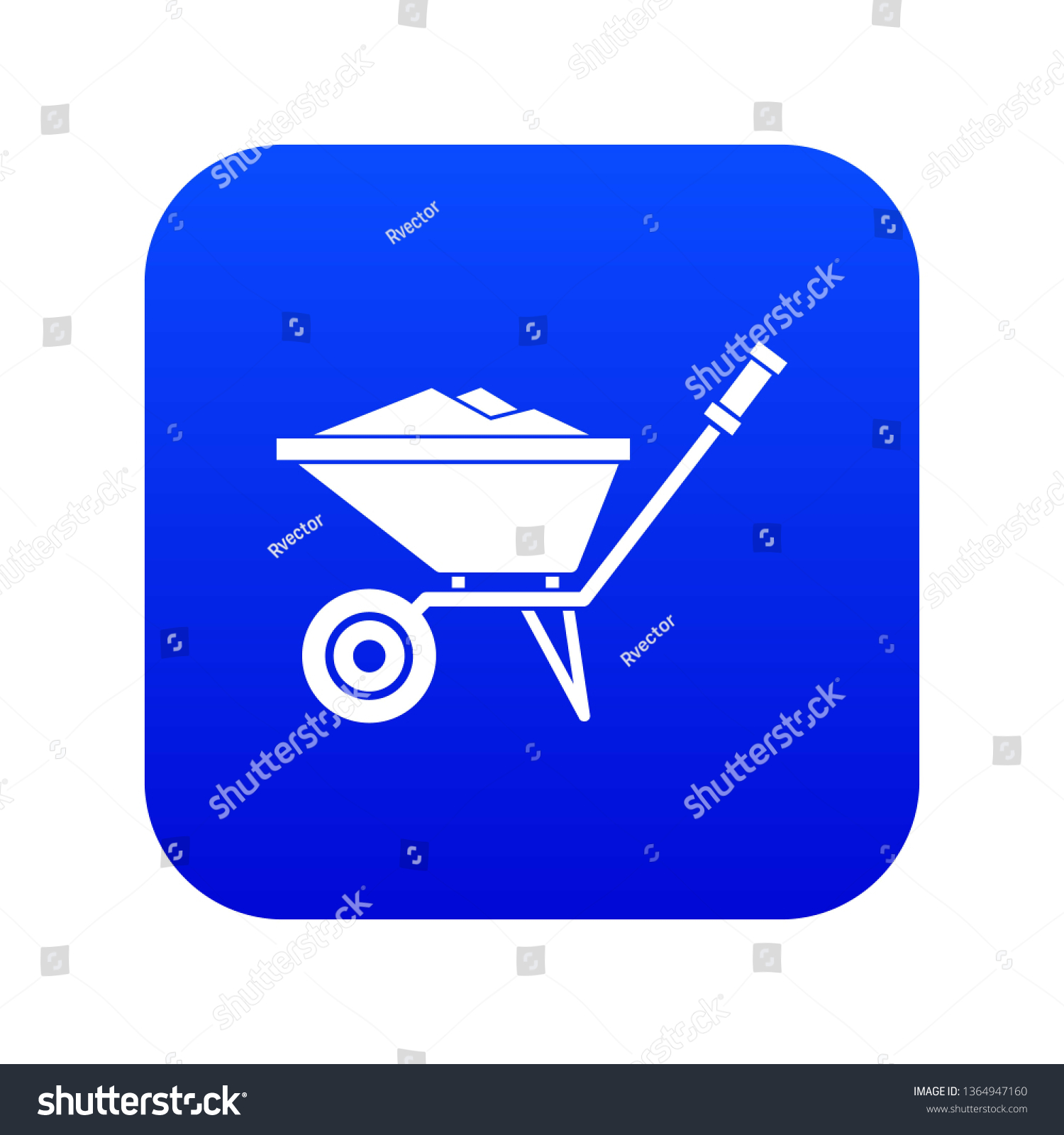 SVG of Wheelbarrow icon digital blue for any design isolated on white vector illustration svg