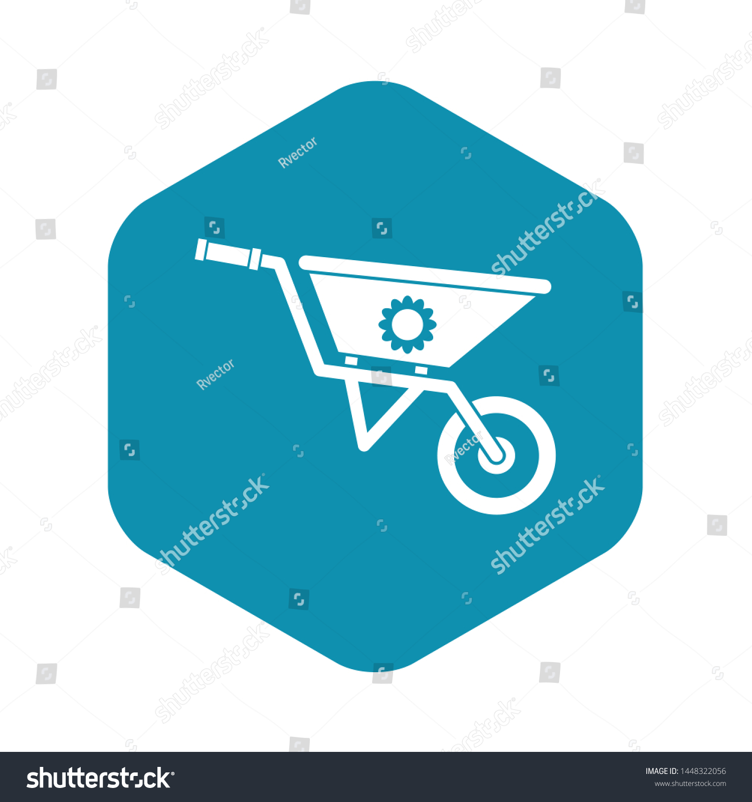 SVG of Wheelbarrow icon. Simple illustration of wheelbarrow vector icon for web svg