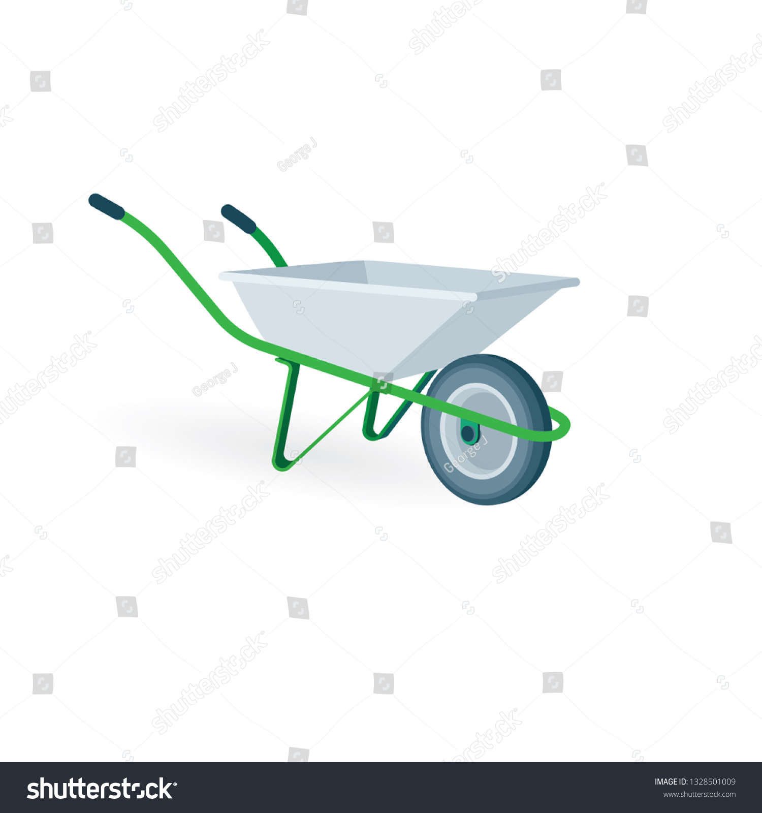 Wheelbarrow Wheelbarrow Vector Illustration Stock Vector (Royalty Free ...